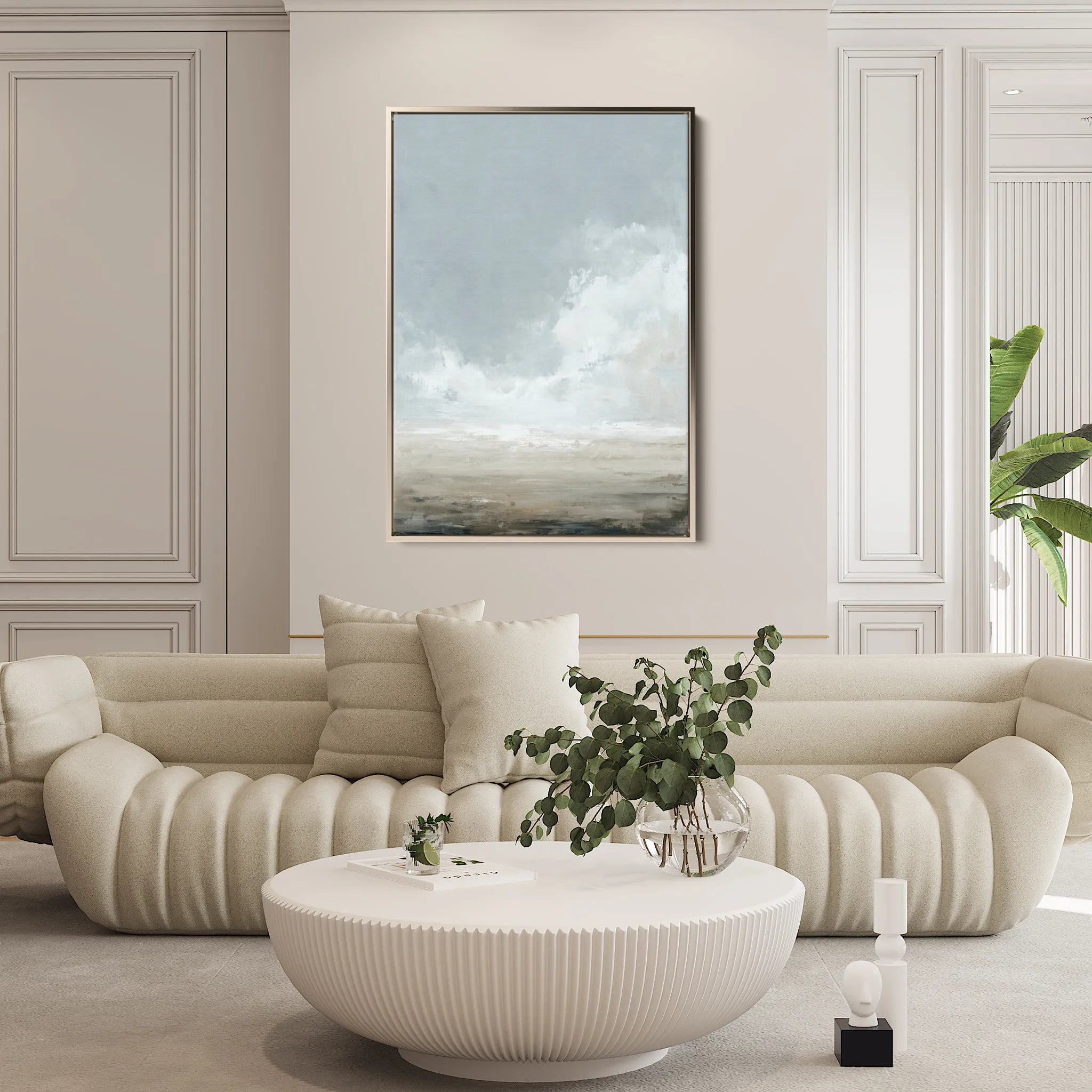 Abstract 2080 Canvas Art 60 x 40 cm / Black