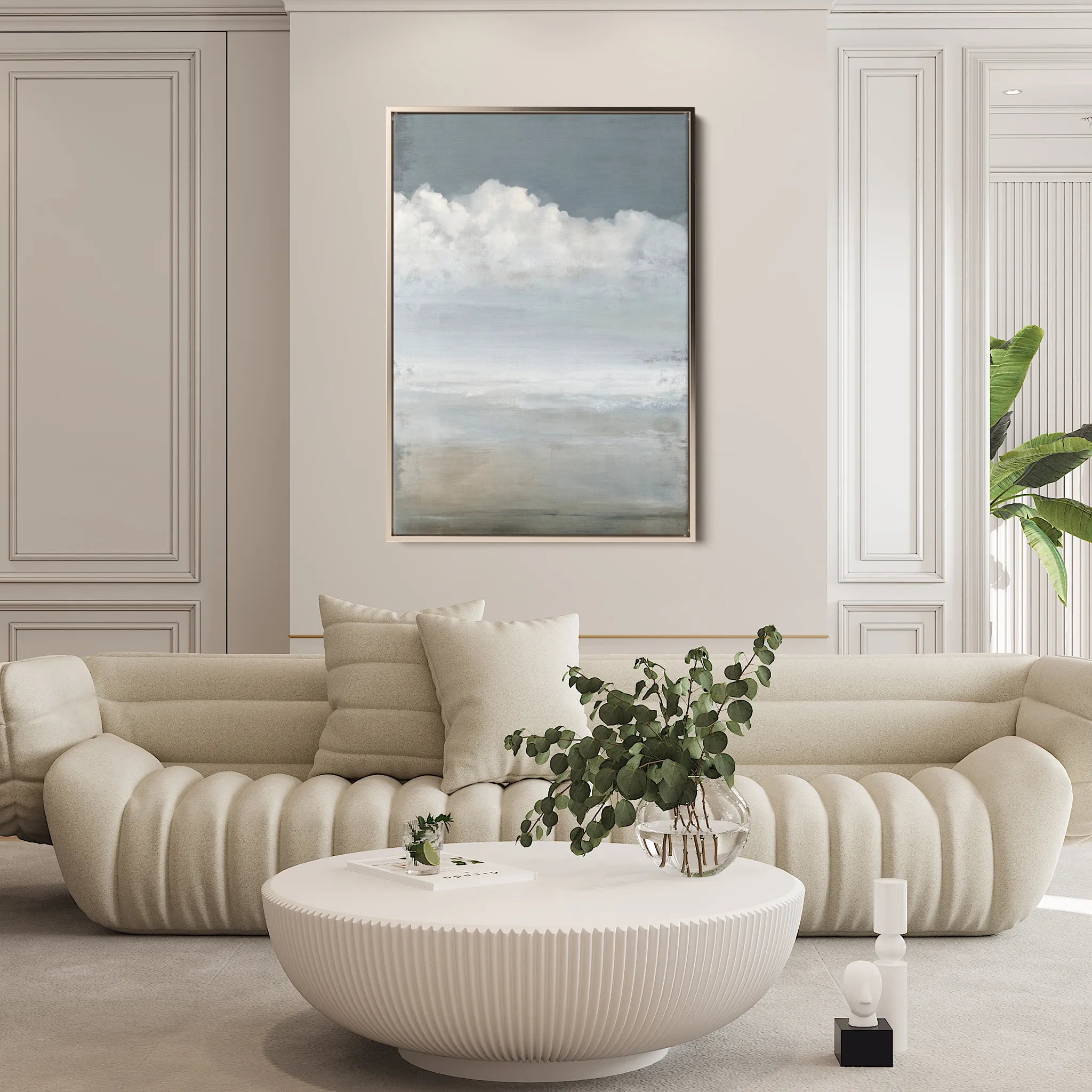 Abstract 2081 Canvas Art 60 x 40 cm / Black