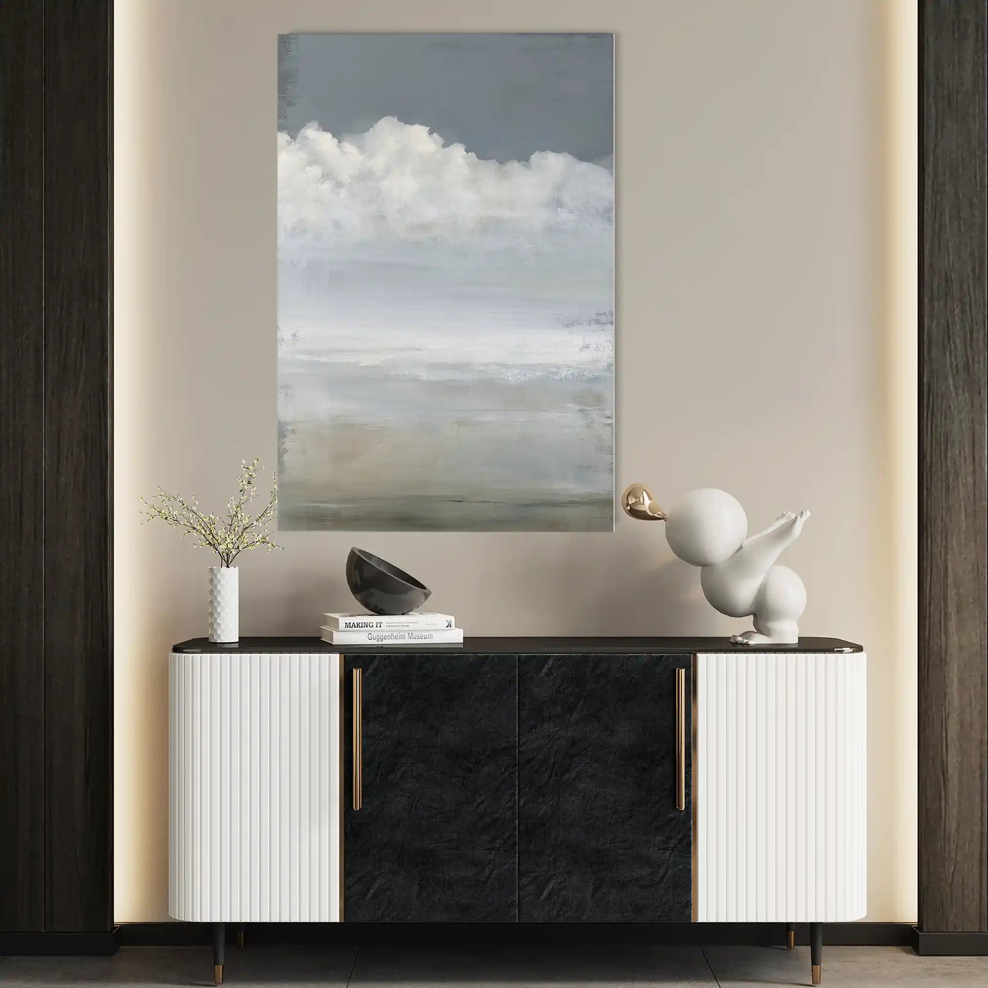 Abstract 2081 Canvas Art 60 x 40 cm / Black