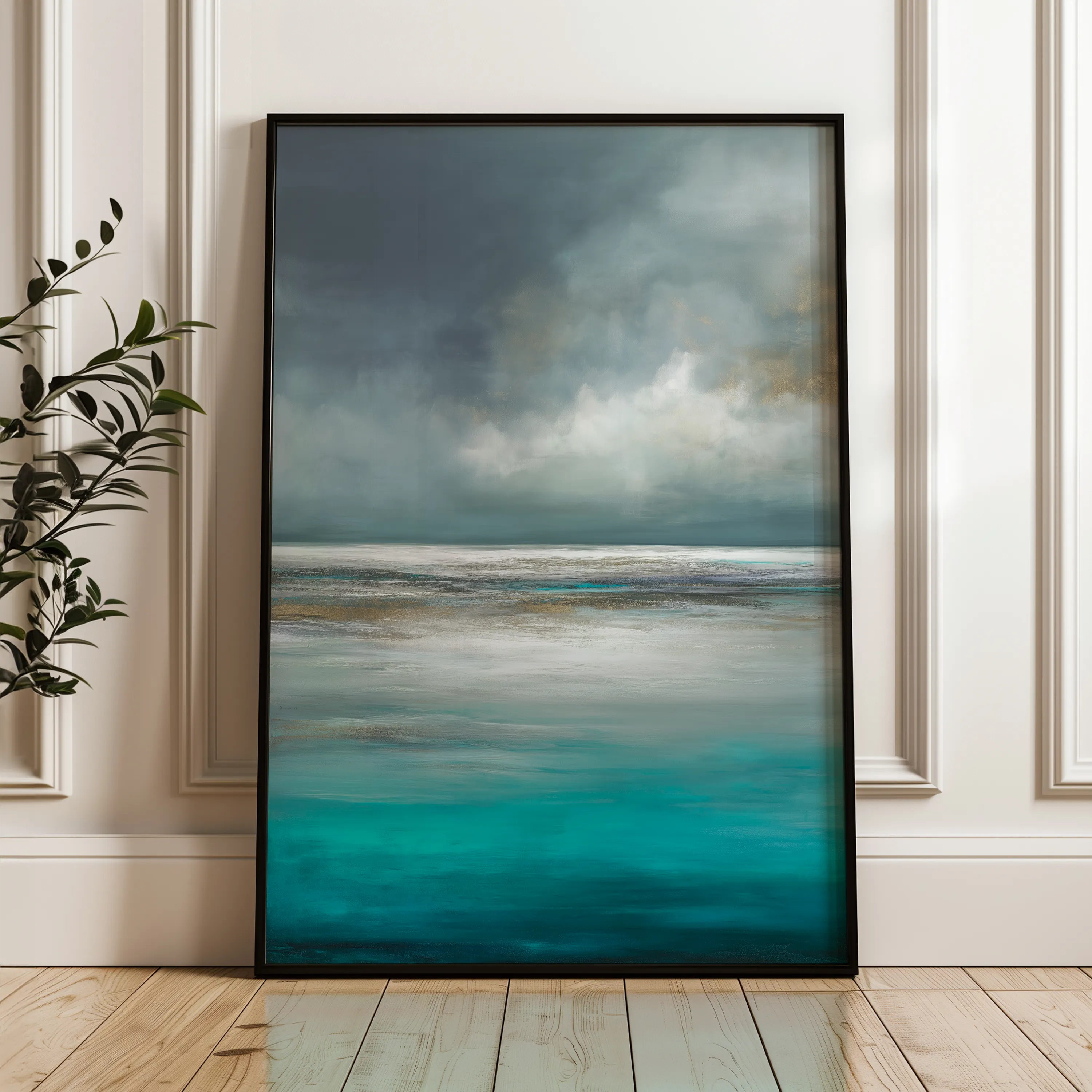 Abstract 2084 Canvas Art 60 x 40 cm / Black