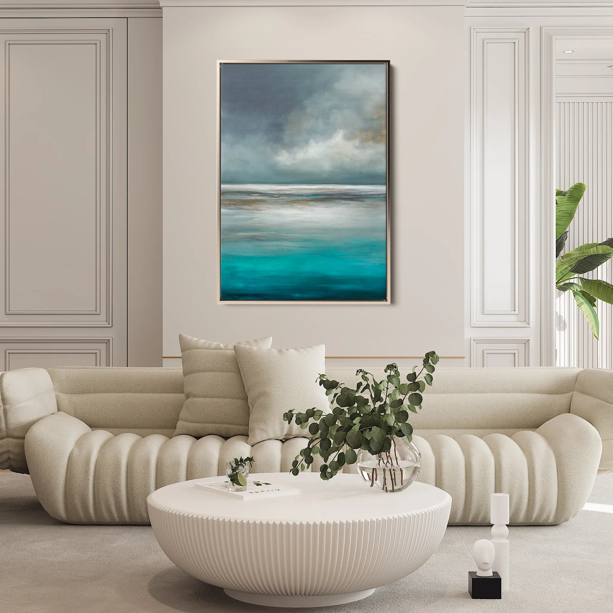 Abstract 2084 Canvas Art 60 x 40 cm / Black