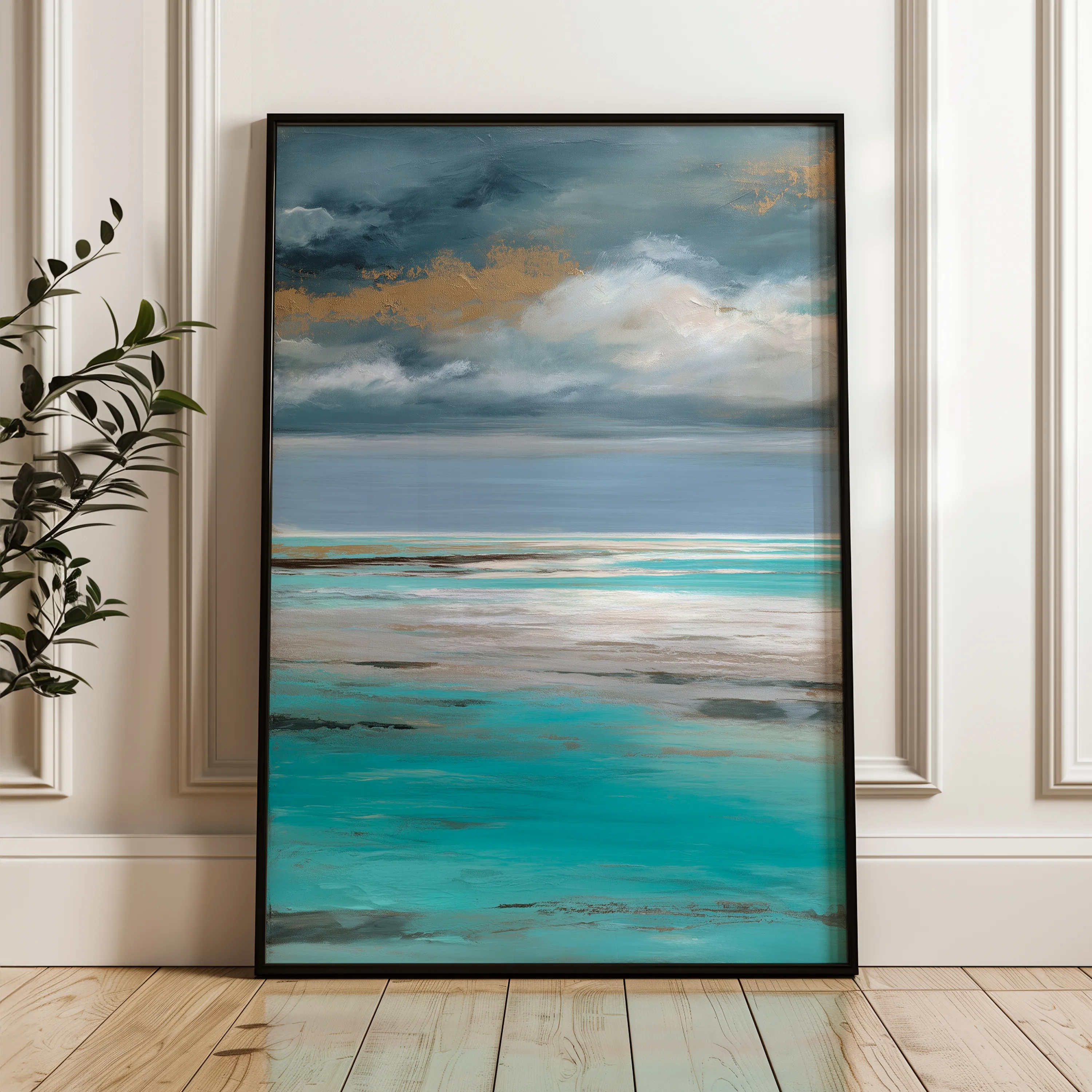 Abstract 2085 Canvas Art 60 x 40 cm / Black