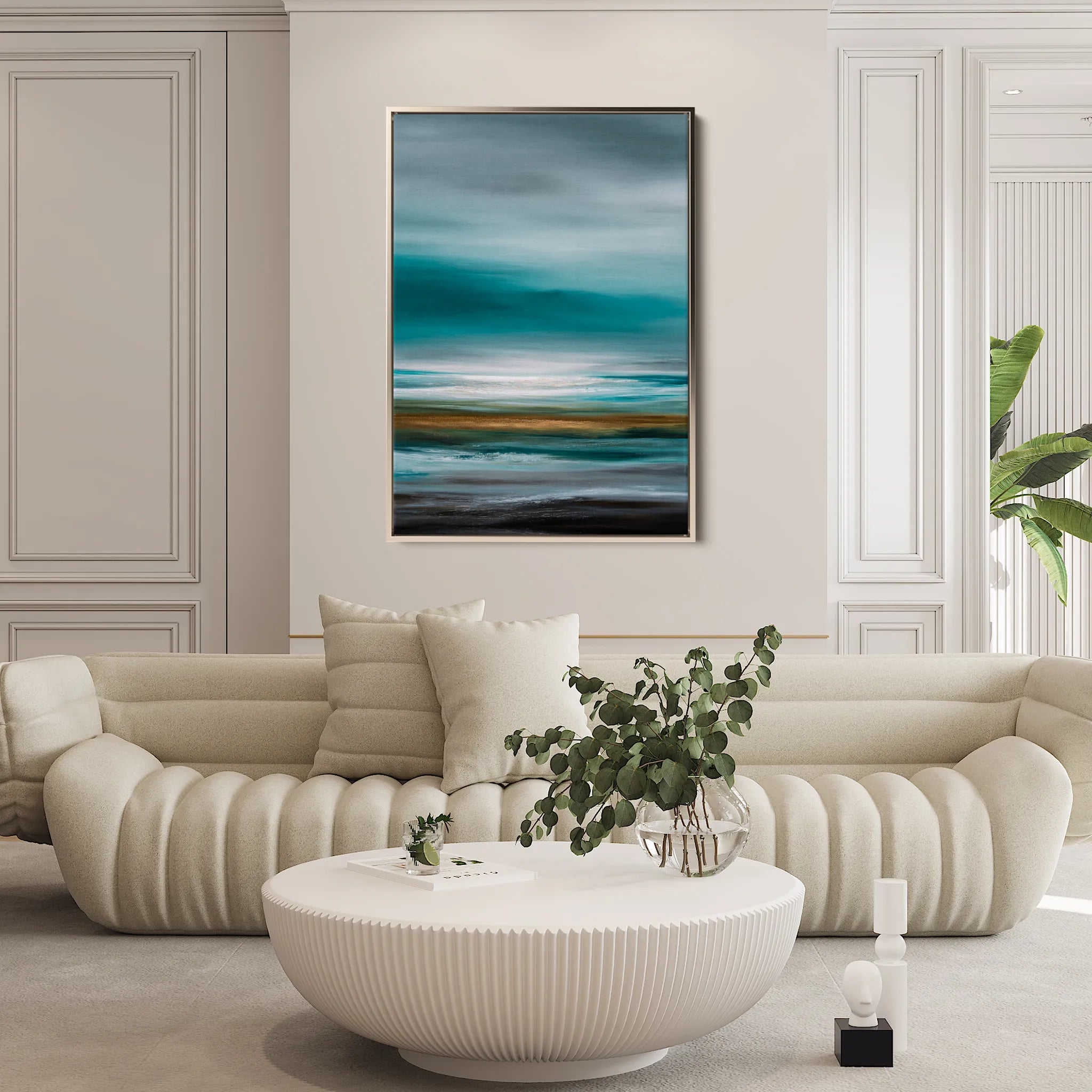 Abstract 2086 Canvas Art 60 x 40 cm / Black