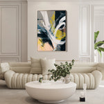 Abstract 2087 Canvas Art 60 x 40 cm / Black