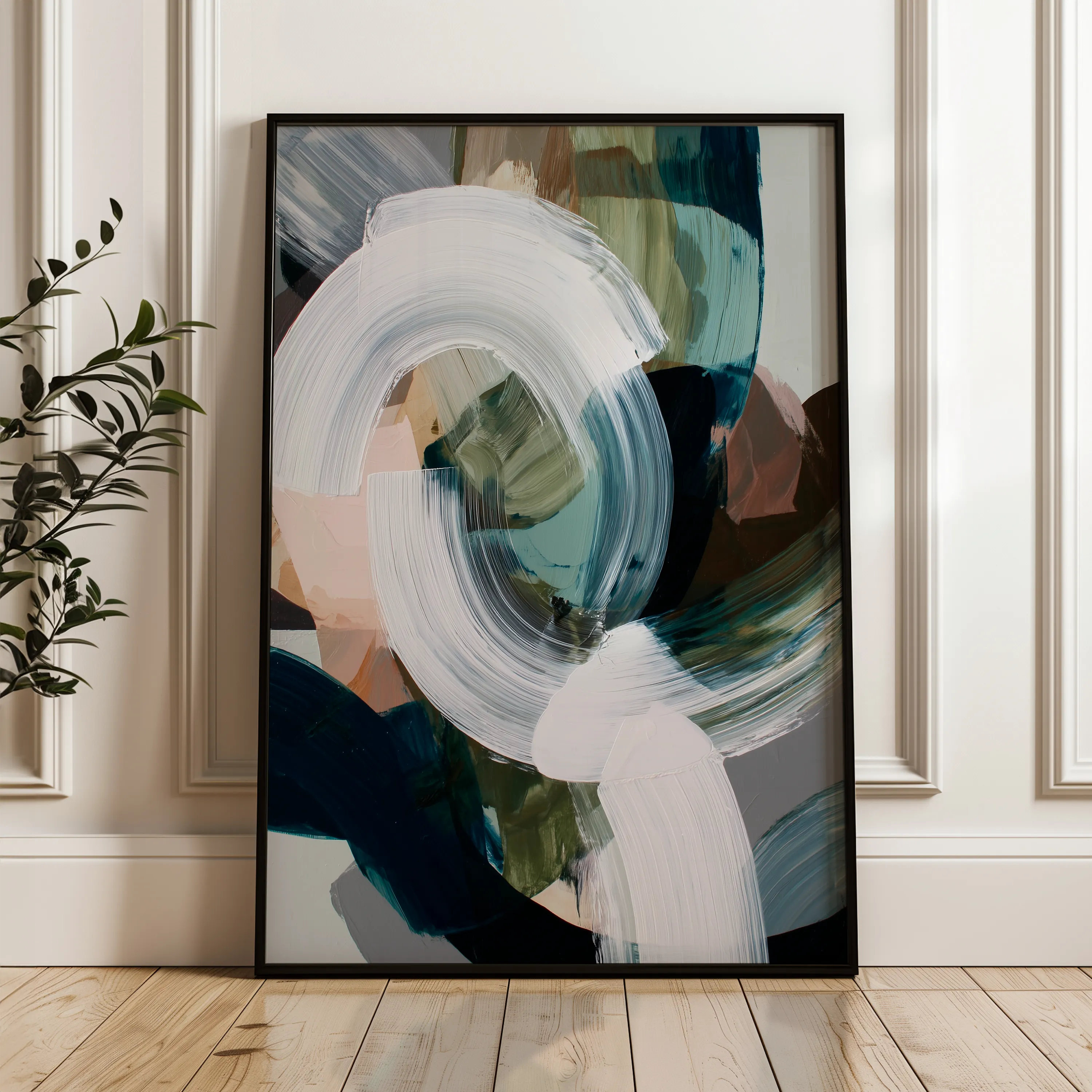 Abstract 2088 Canvas Art 60 x 40 cm / Black