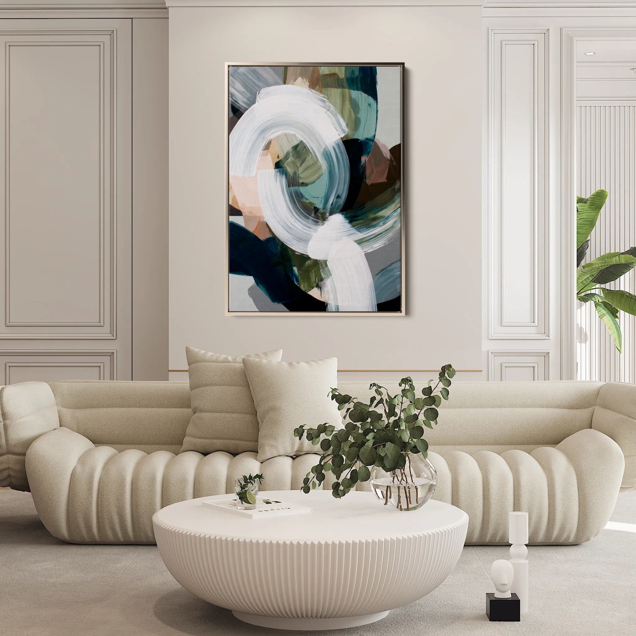 Abstract 2088 Canvas Art 60 x 40 cm / Black