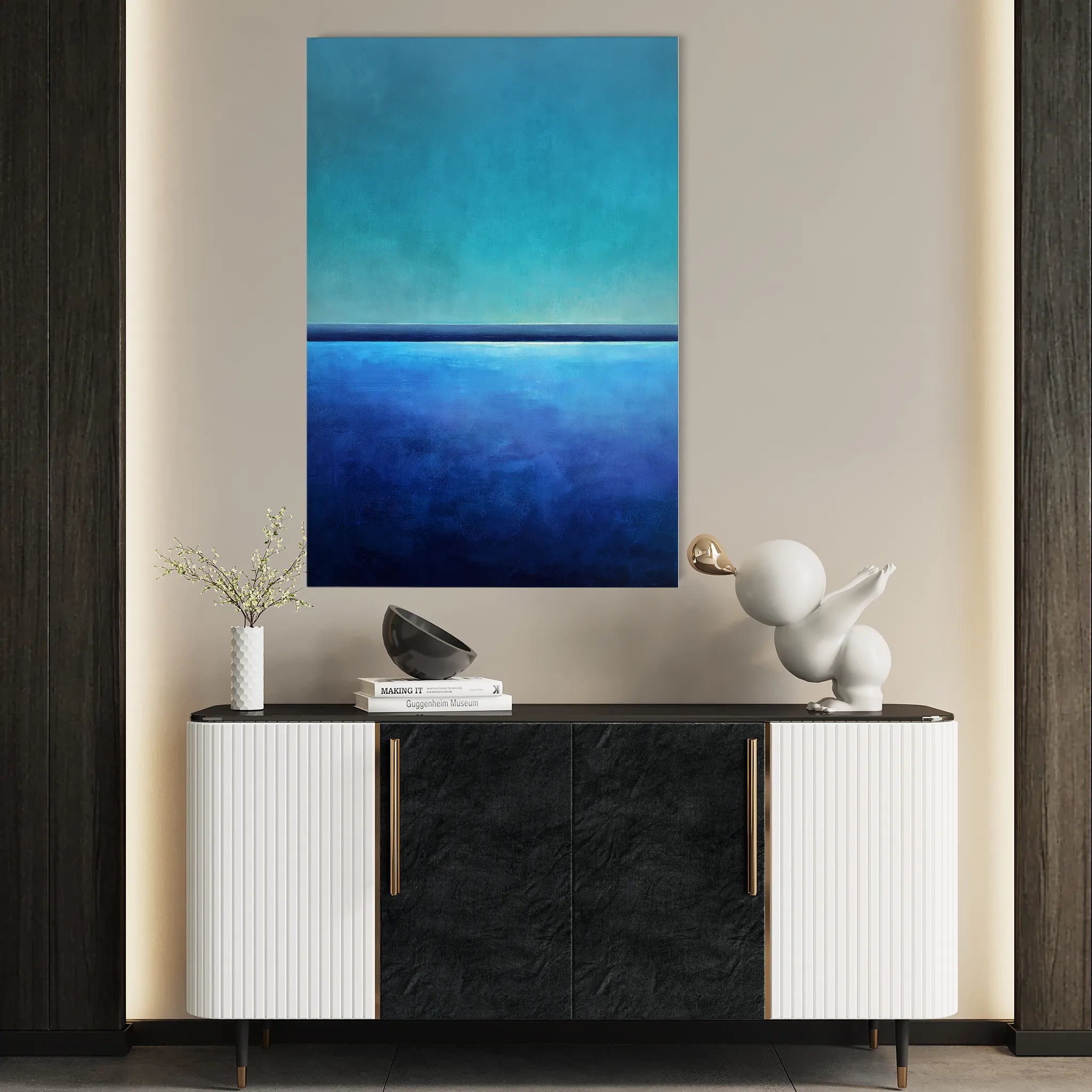 Abstract 2089 Canvas Art 60 x 40 cm / Black