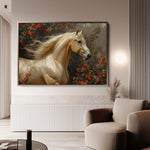 Horses 209 Canvas Art 60 x 40 cm / Black