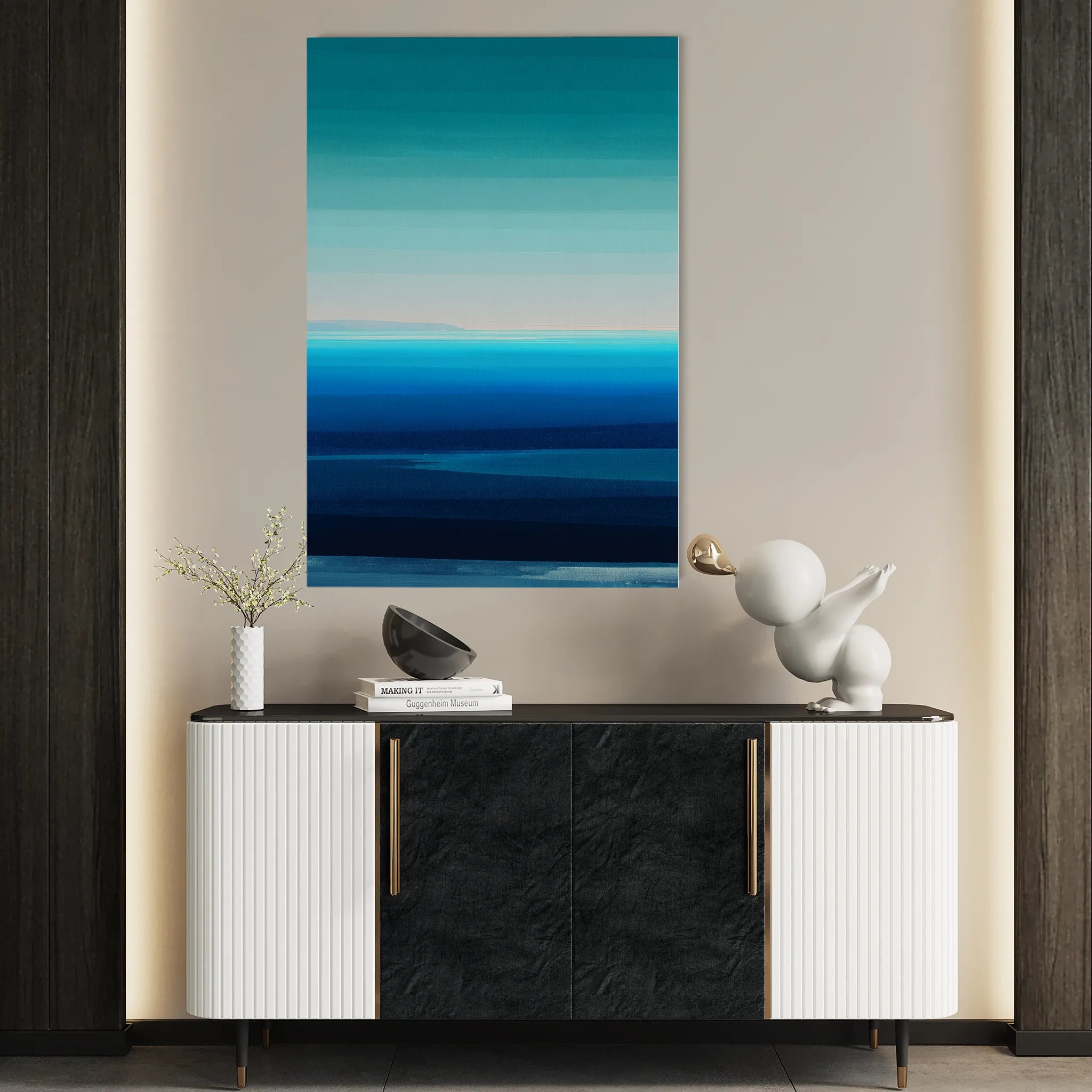 Abstract 2090 Canvas Art 60 x 40 cm / Black