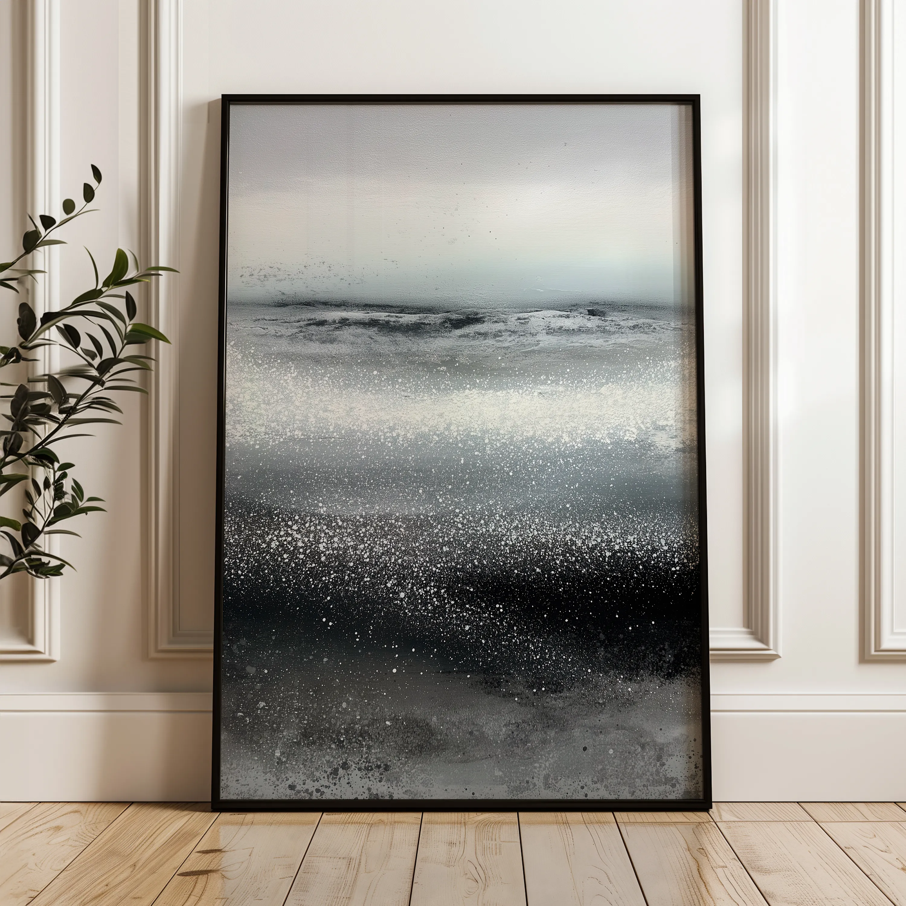 Abstract 2091 Canvas Art 60 x 40 cm / Black