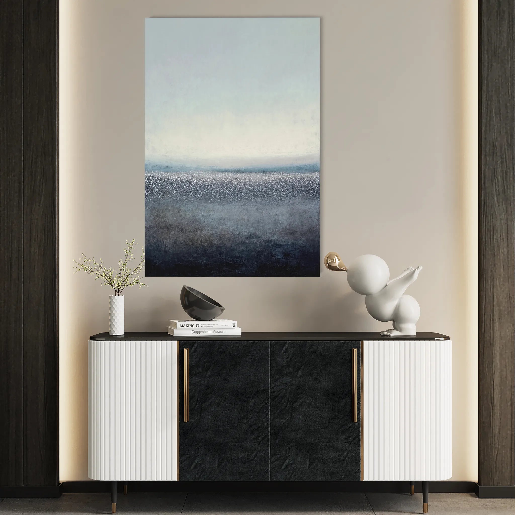 Abstract 2092 Canvas Art 60 x 40 cm / Black