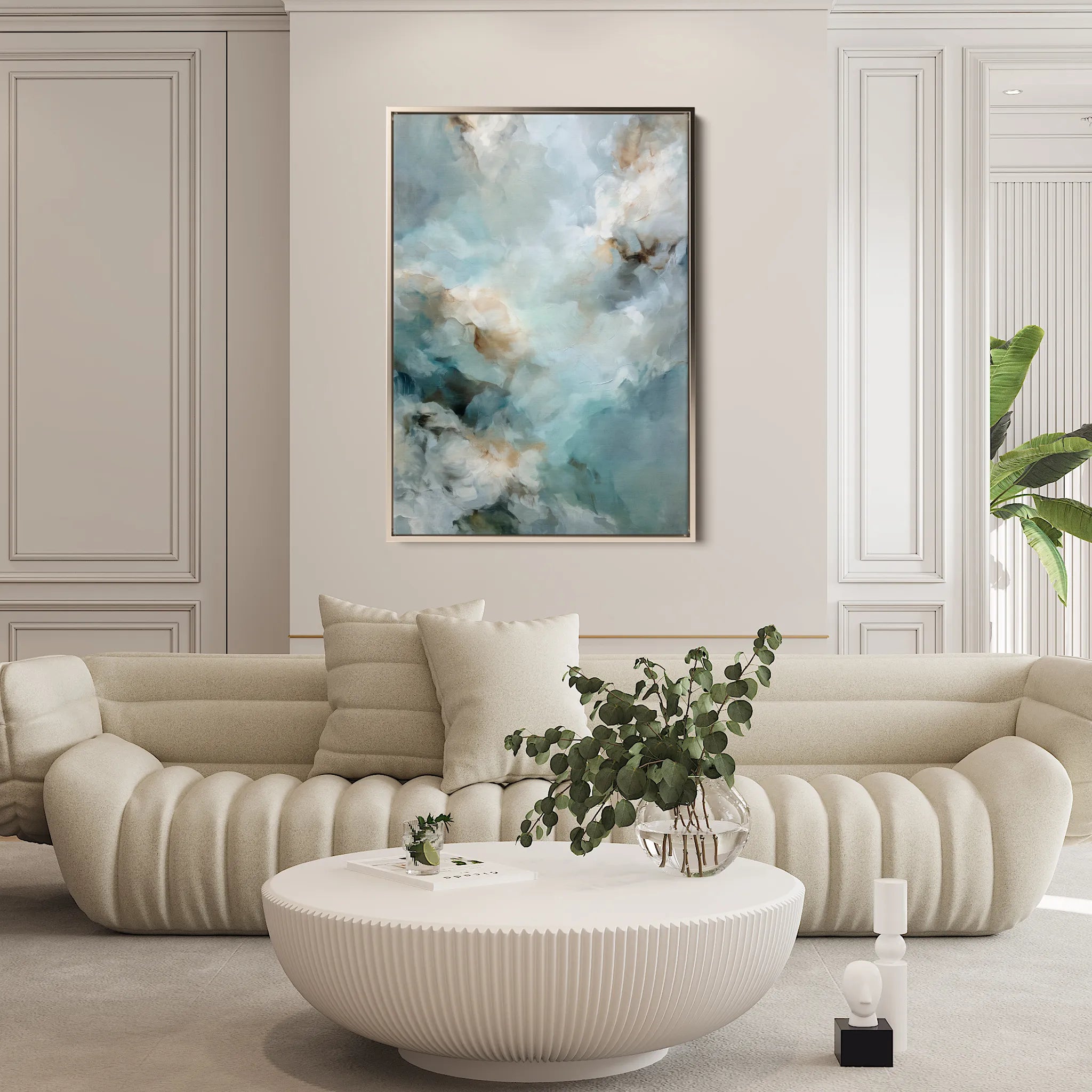 Abstract 2093 Canvas Art 60 x 40 cm / Black