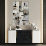 Abstract 2094 Canvas Art 60 x 40 cm / Black