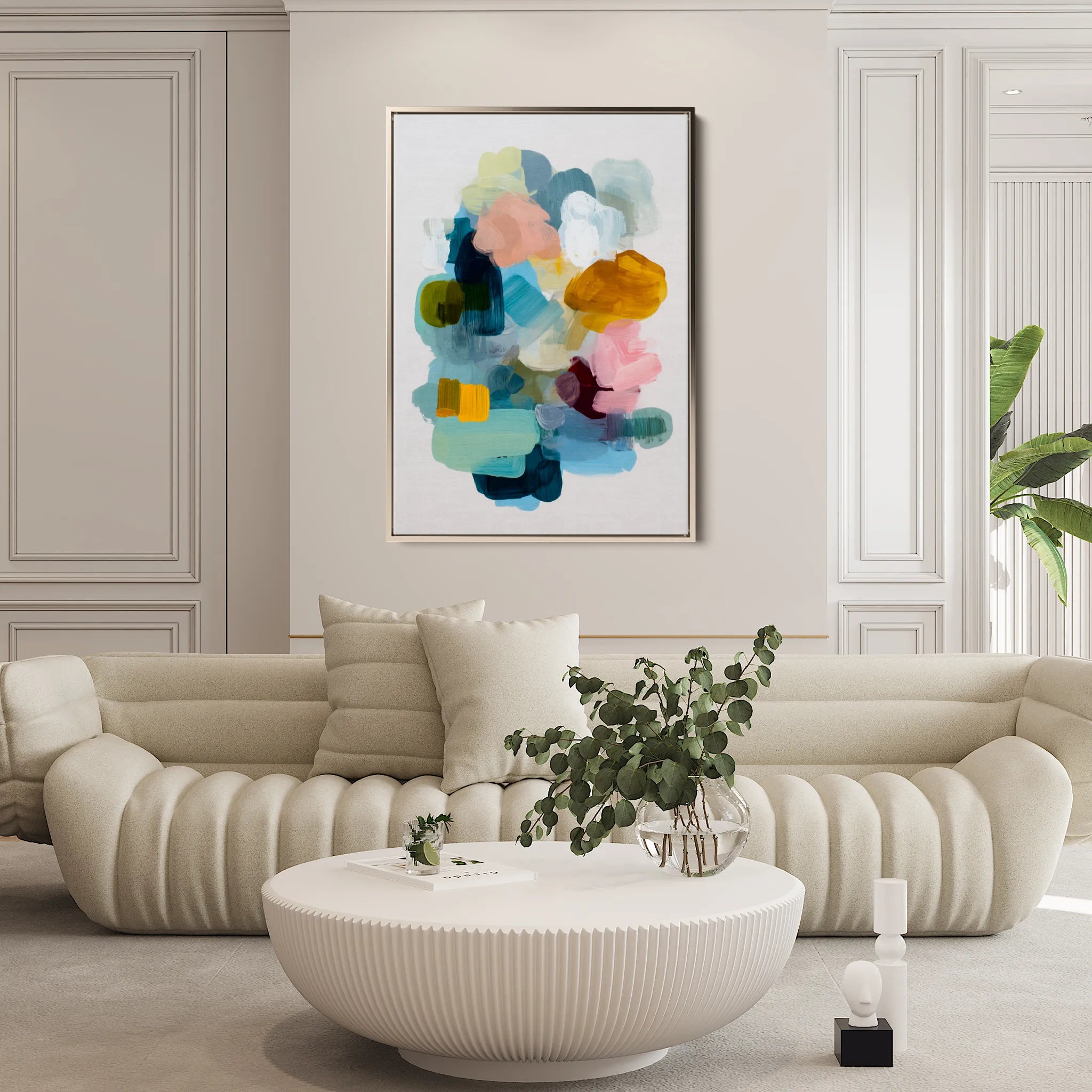 Abstract 2095 Canvas Art 60 x 40 cm / Black