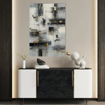 Abstract 2097 Canvas Art 60 x 40 cm / Black