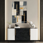 Abstract 2098 Canvas Art 60 x 40 cm / Black