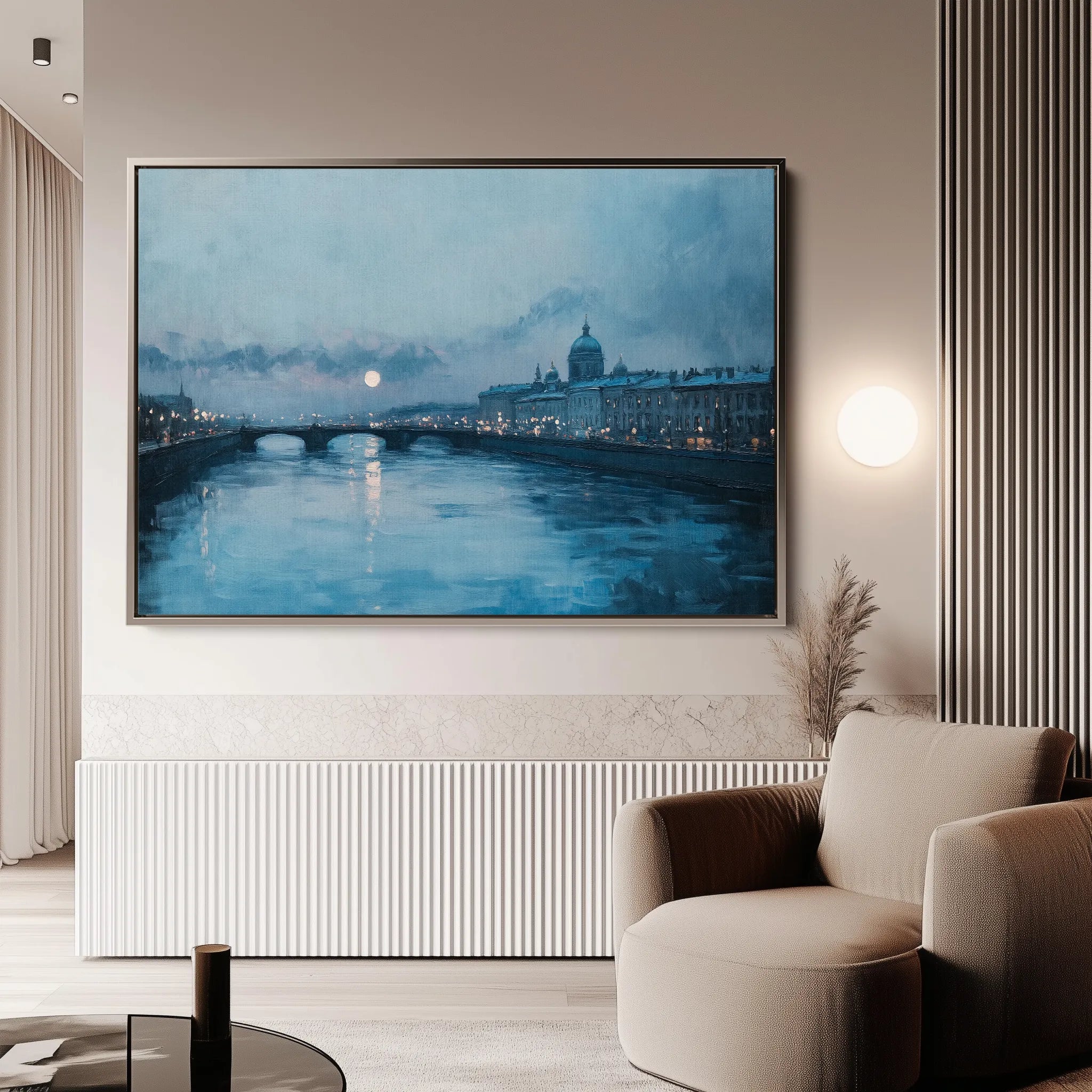 Landscape 210 Canvas Art 60 x 40 cm / Black