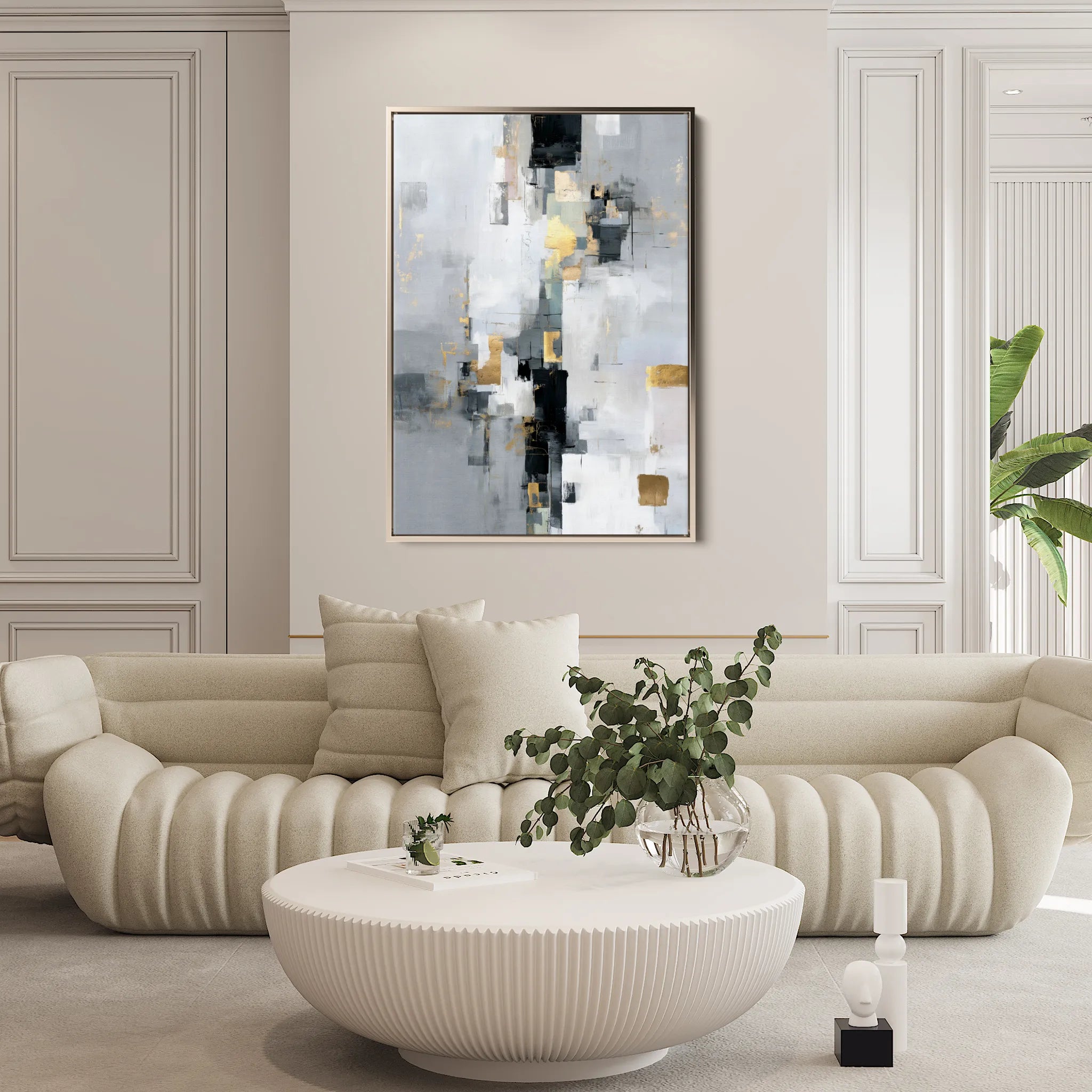 Abstract 2101 Canvas Art 60 x 40 cm / Black