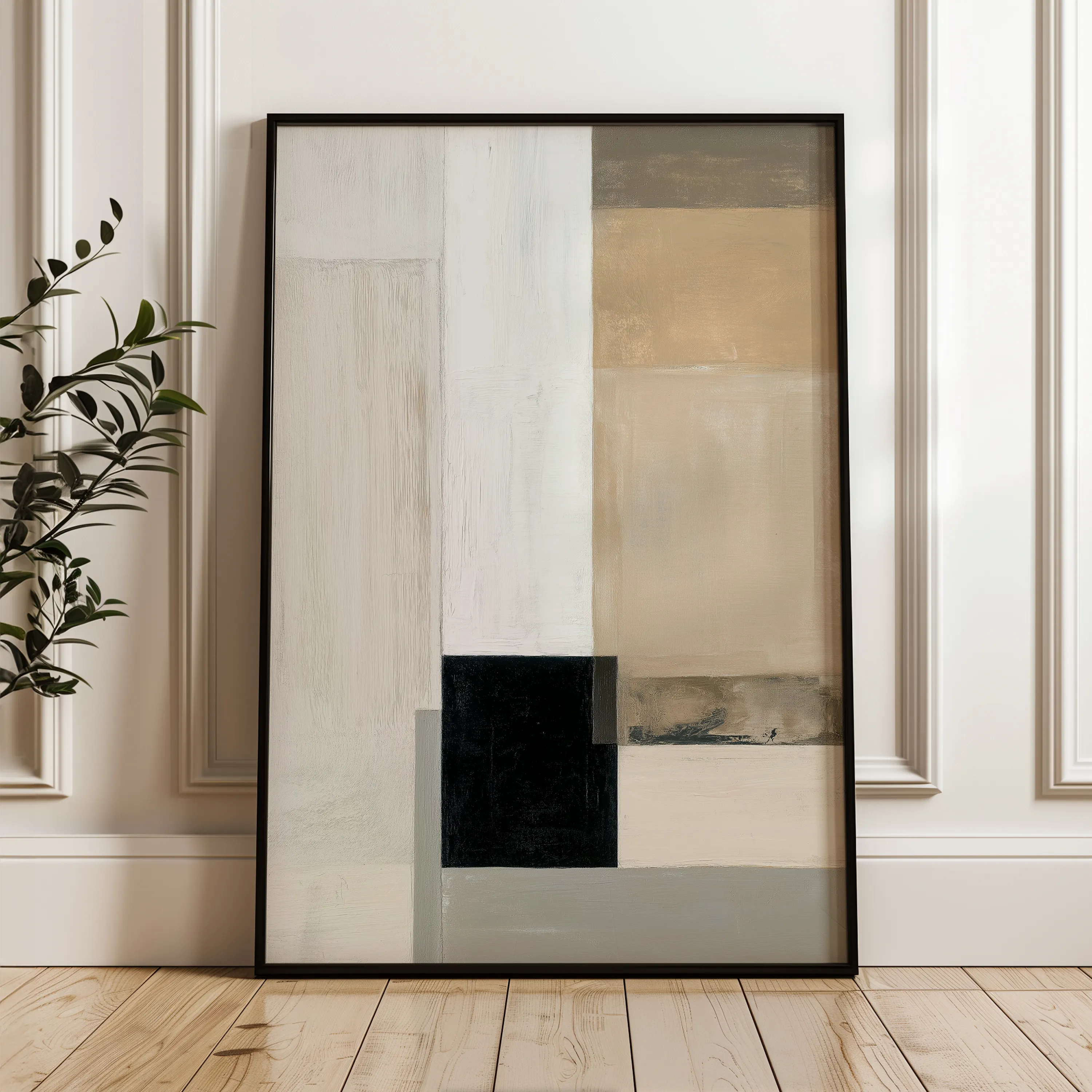 Abstract 2103 Canvas Art 60 x 40 cm / Black