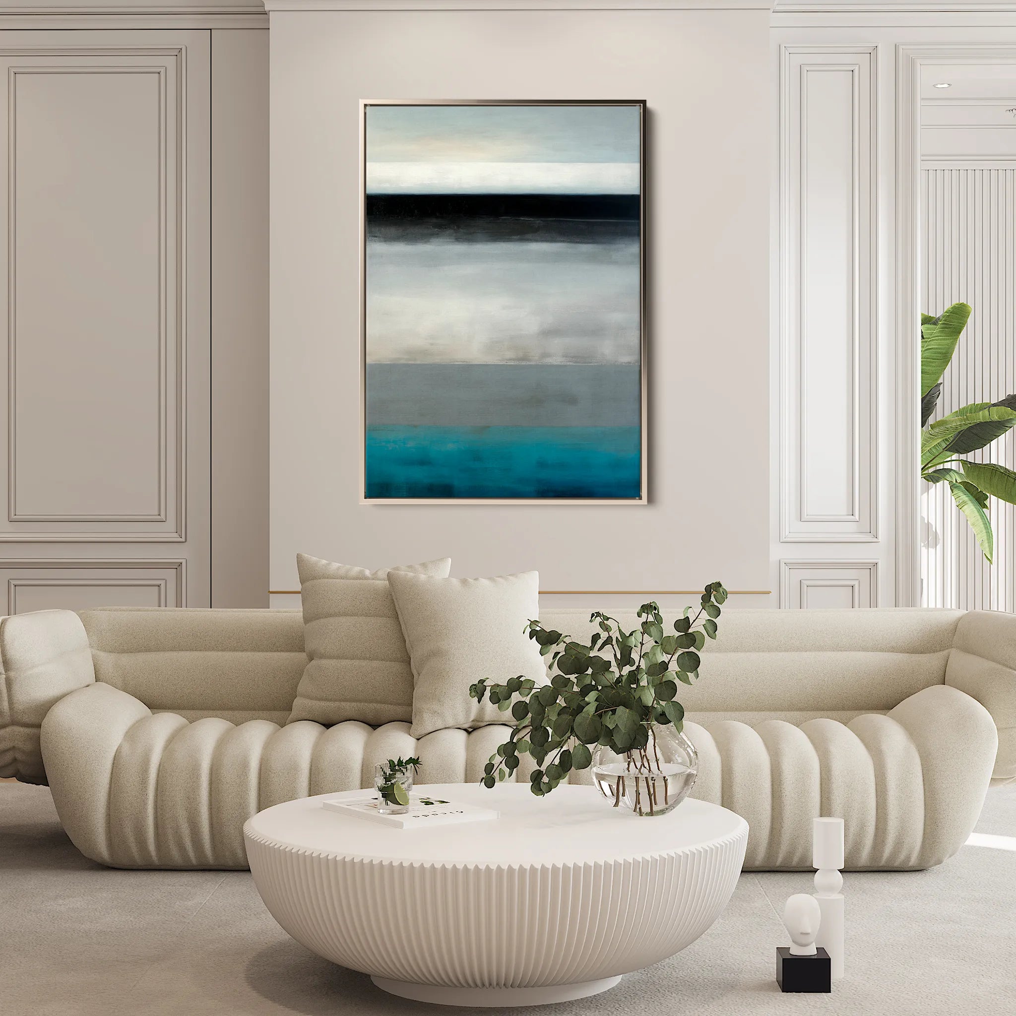 Abstract 2104 Canvas Art 60 x 40 cm / Black