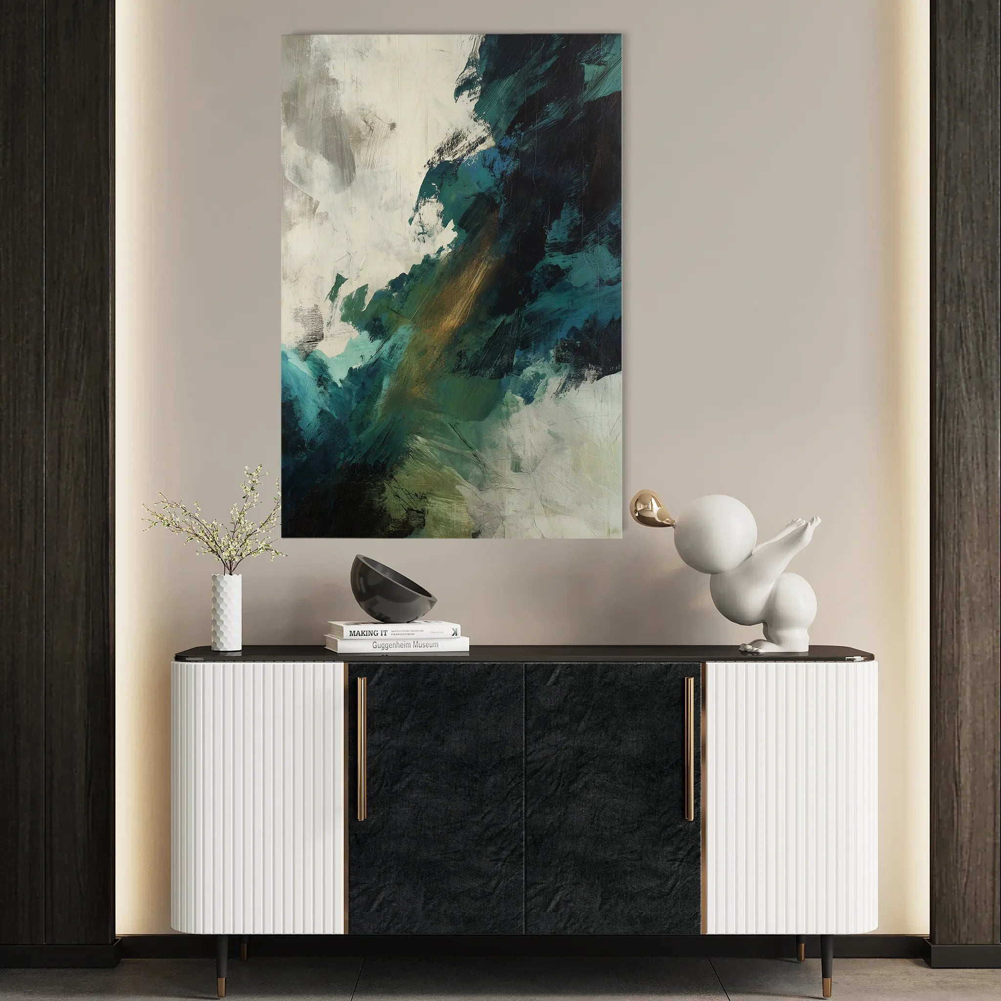 Abstract 2106 Canvas Art 60 x 40 cm / Black