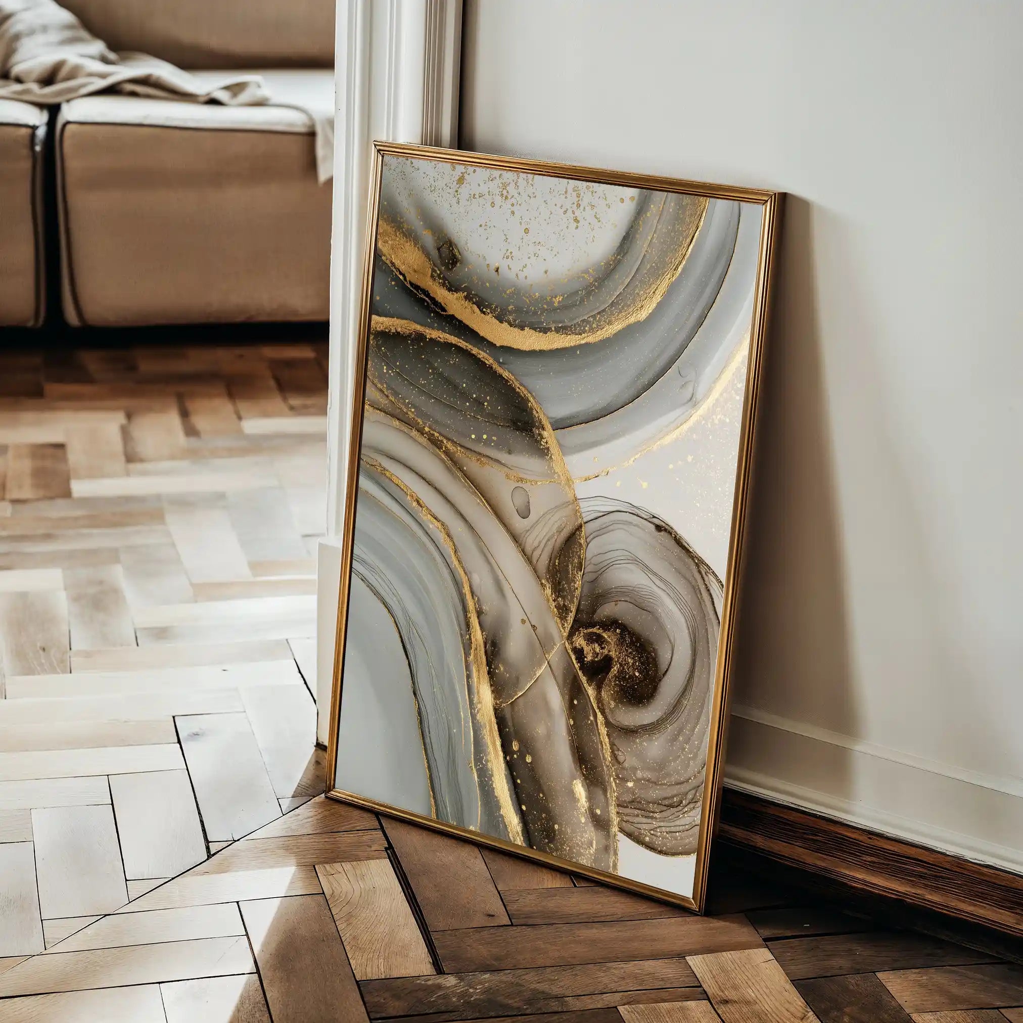 Abstract 2109 Canvas Art 60 x 40 cm / Black