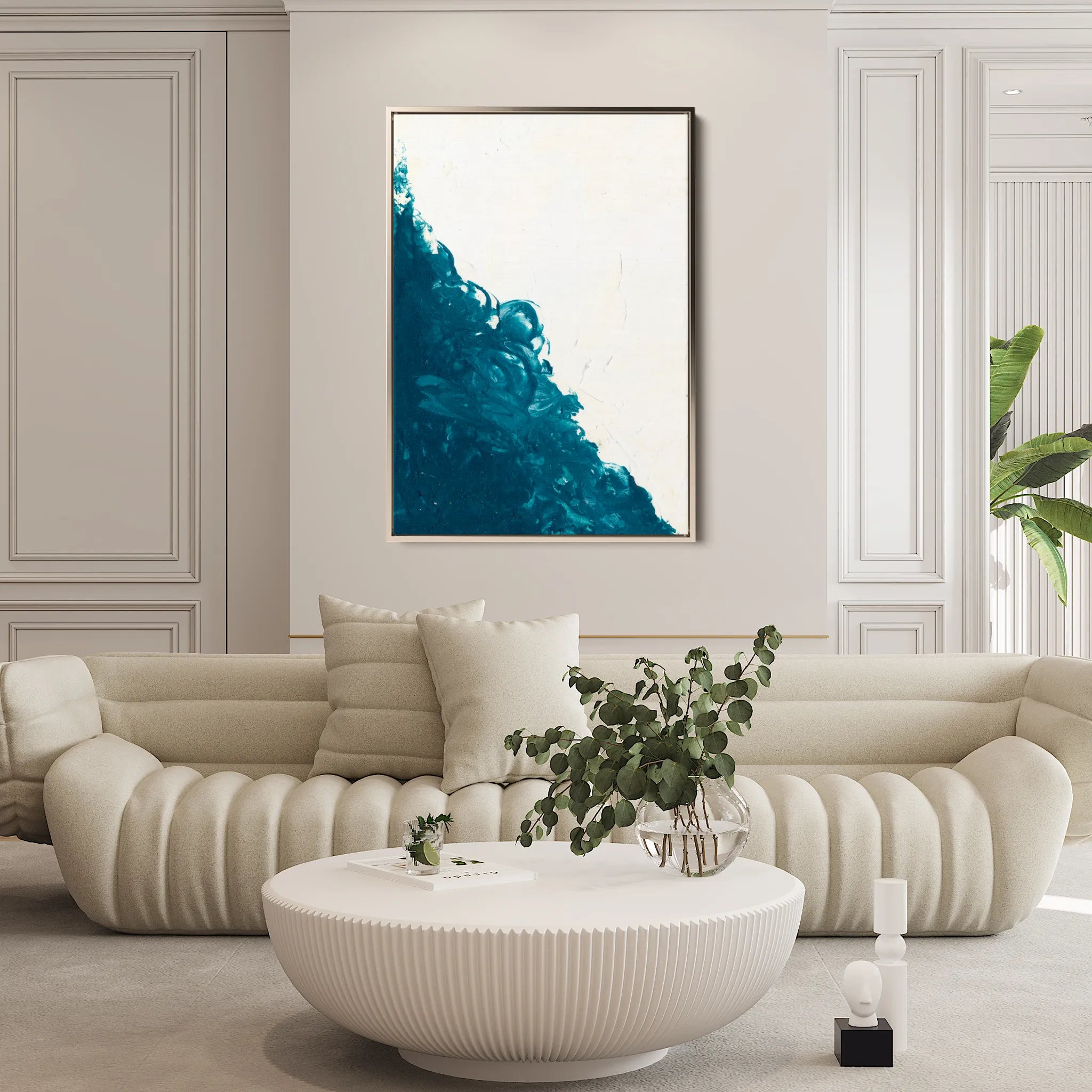 Abstract 211 Canvas Art 60 x 40 cm / Black