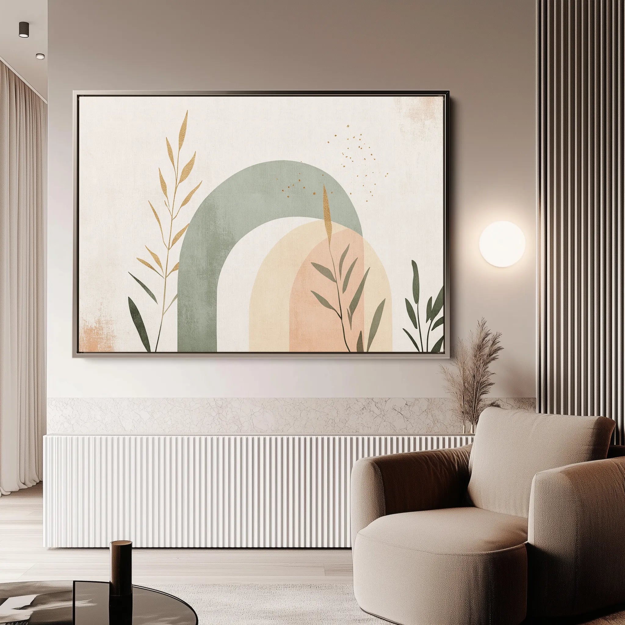 Boho 211 Canvas Art 60 x 40 cm / Black