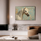 Horses 211 Canvas Art 60 x 40 cm / Black