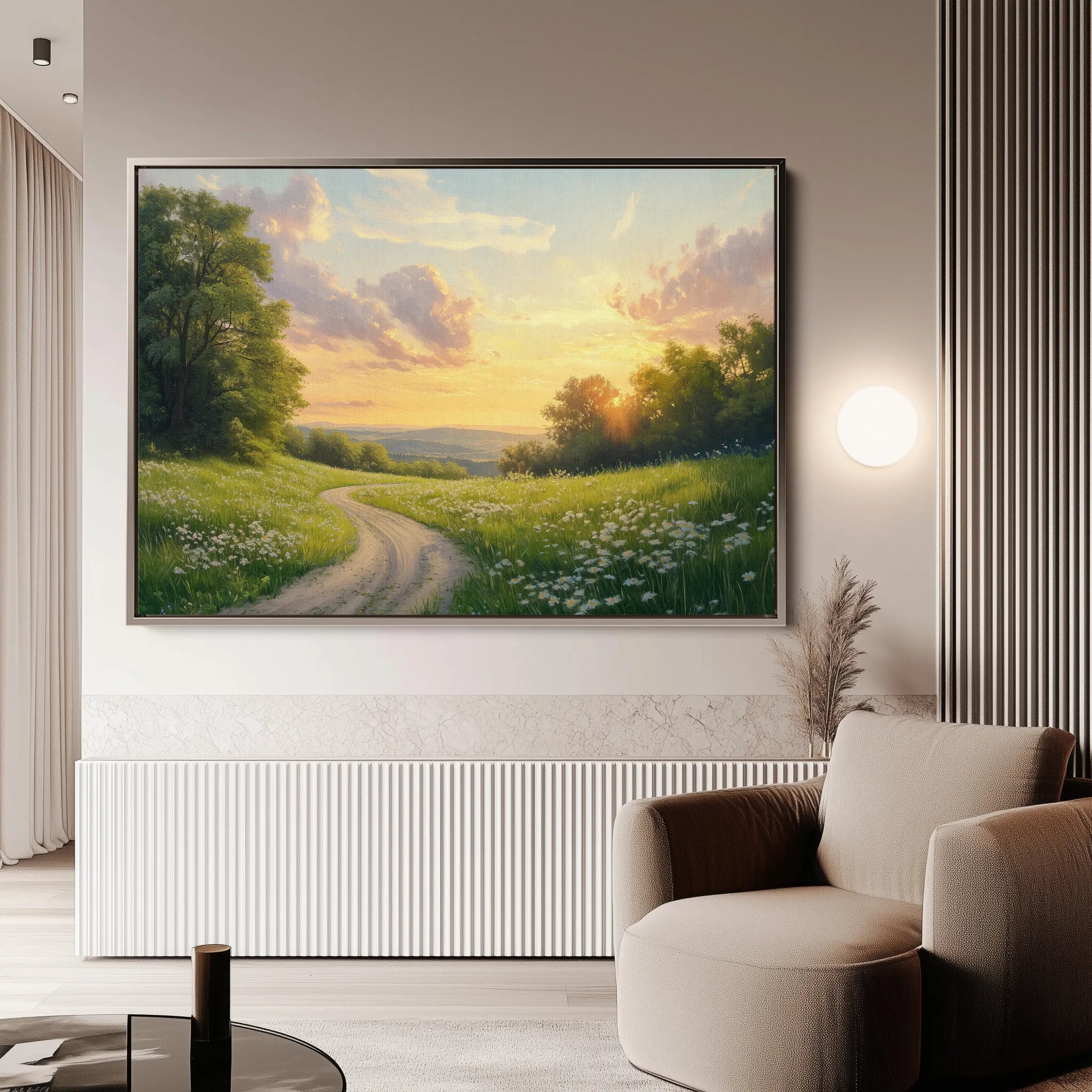 Landscape 211 Canvas Art 60 x 40 cm / Black