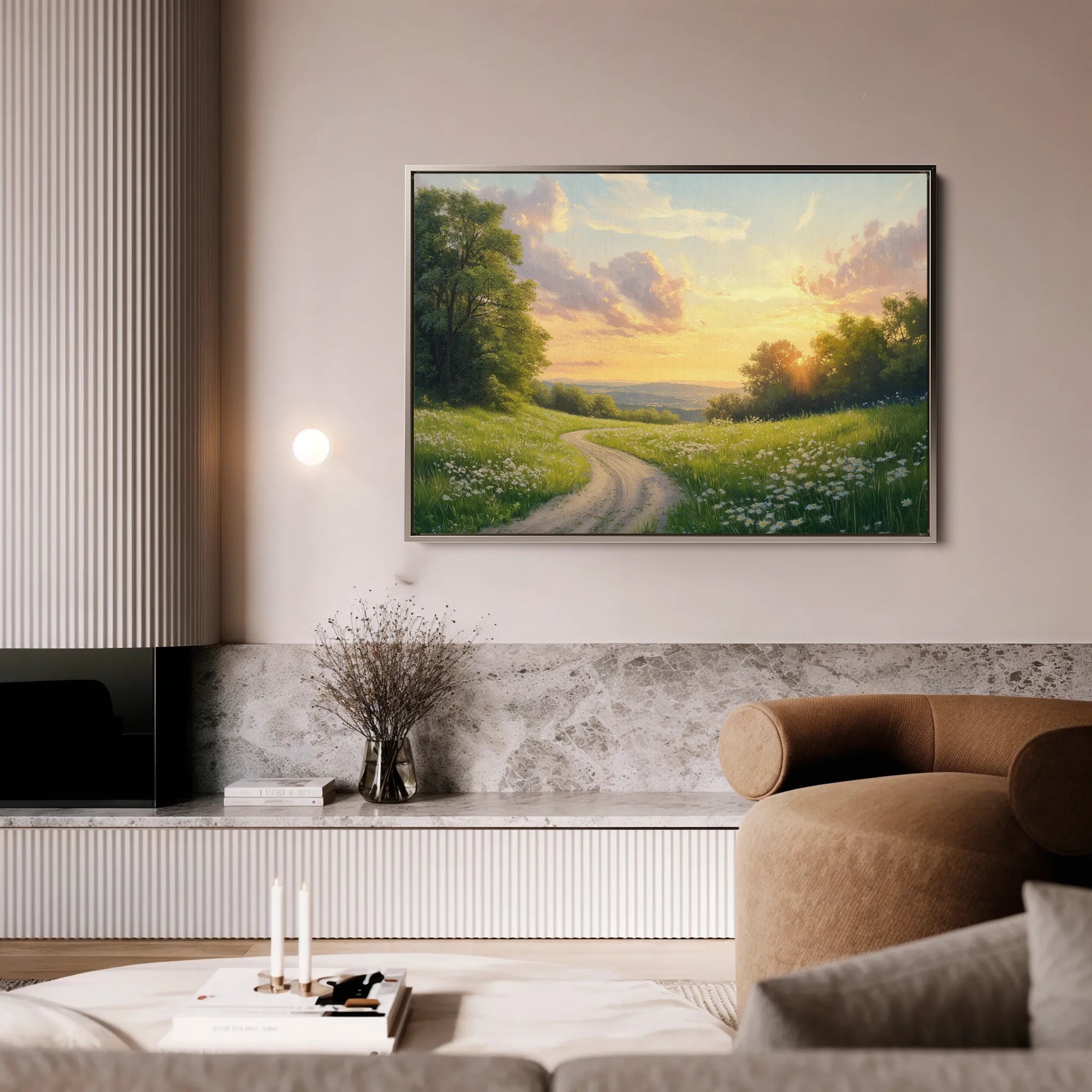 Landscape 211 Canvas Art 60 x 40 cm / Black