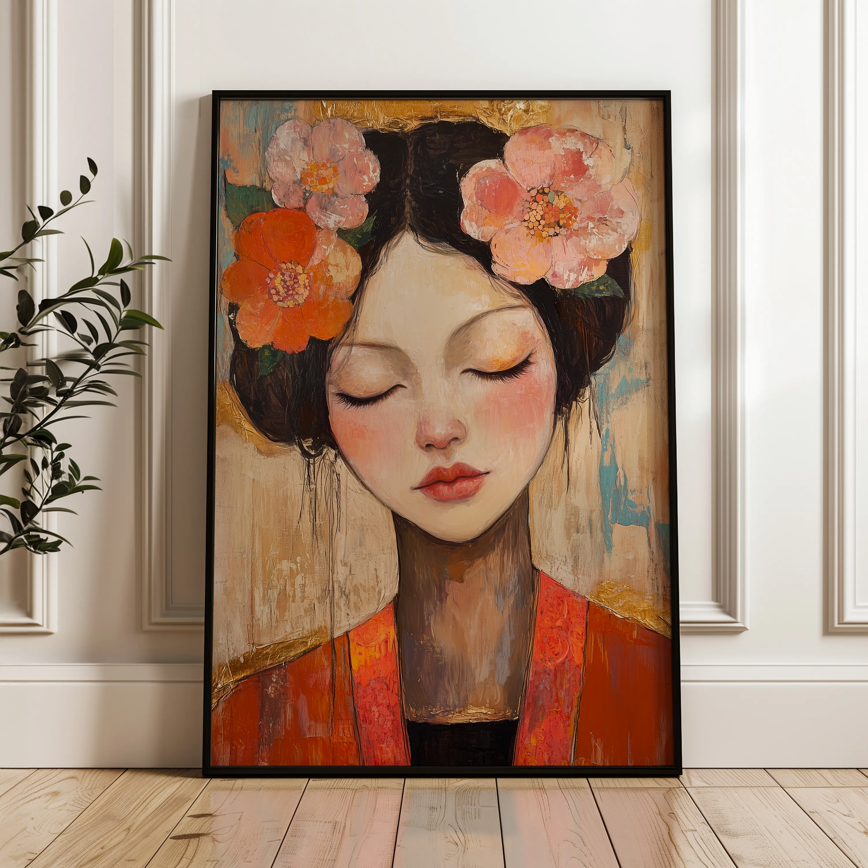 Portrait 211 Canvas Art 60 x 40 cm / Black