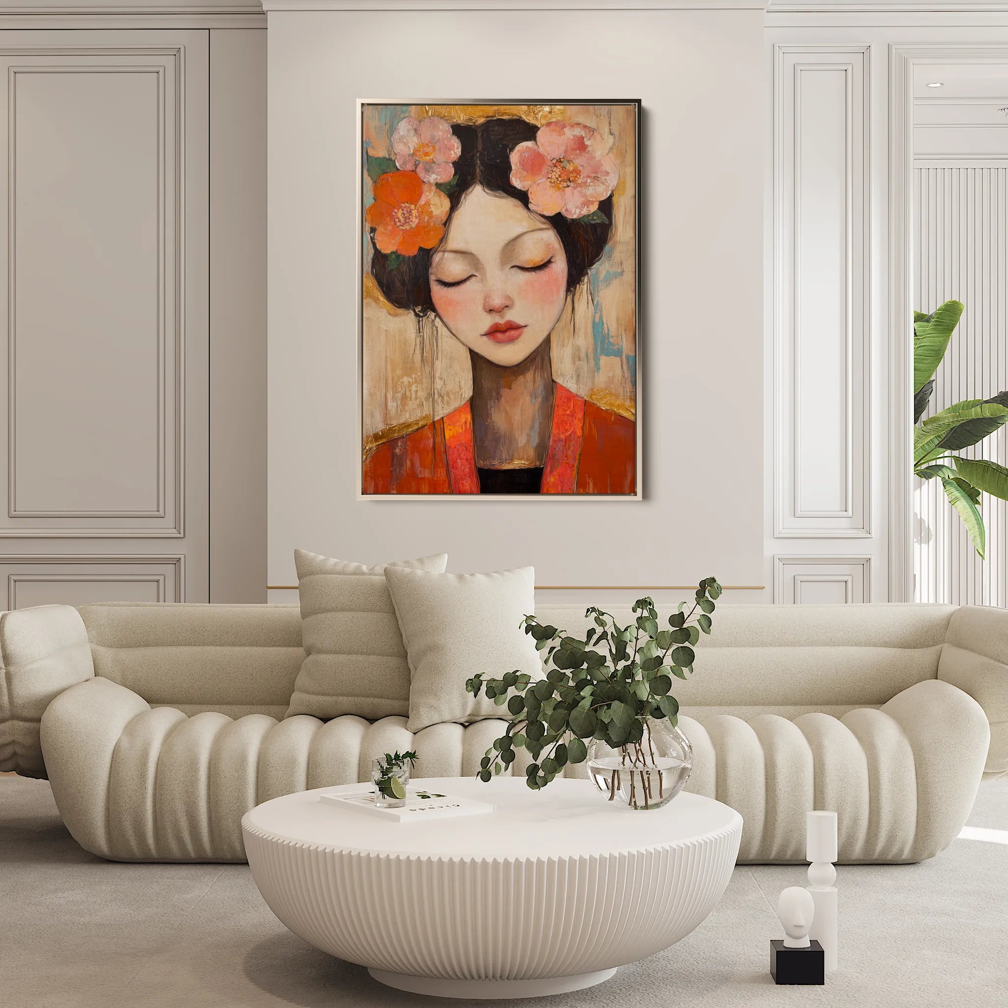 Portrait 211 Canvas Art 60 x 40 cm / Black