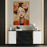 Portrait 211 Canvas Art 60 x 40 cm / Black