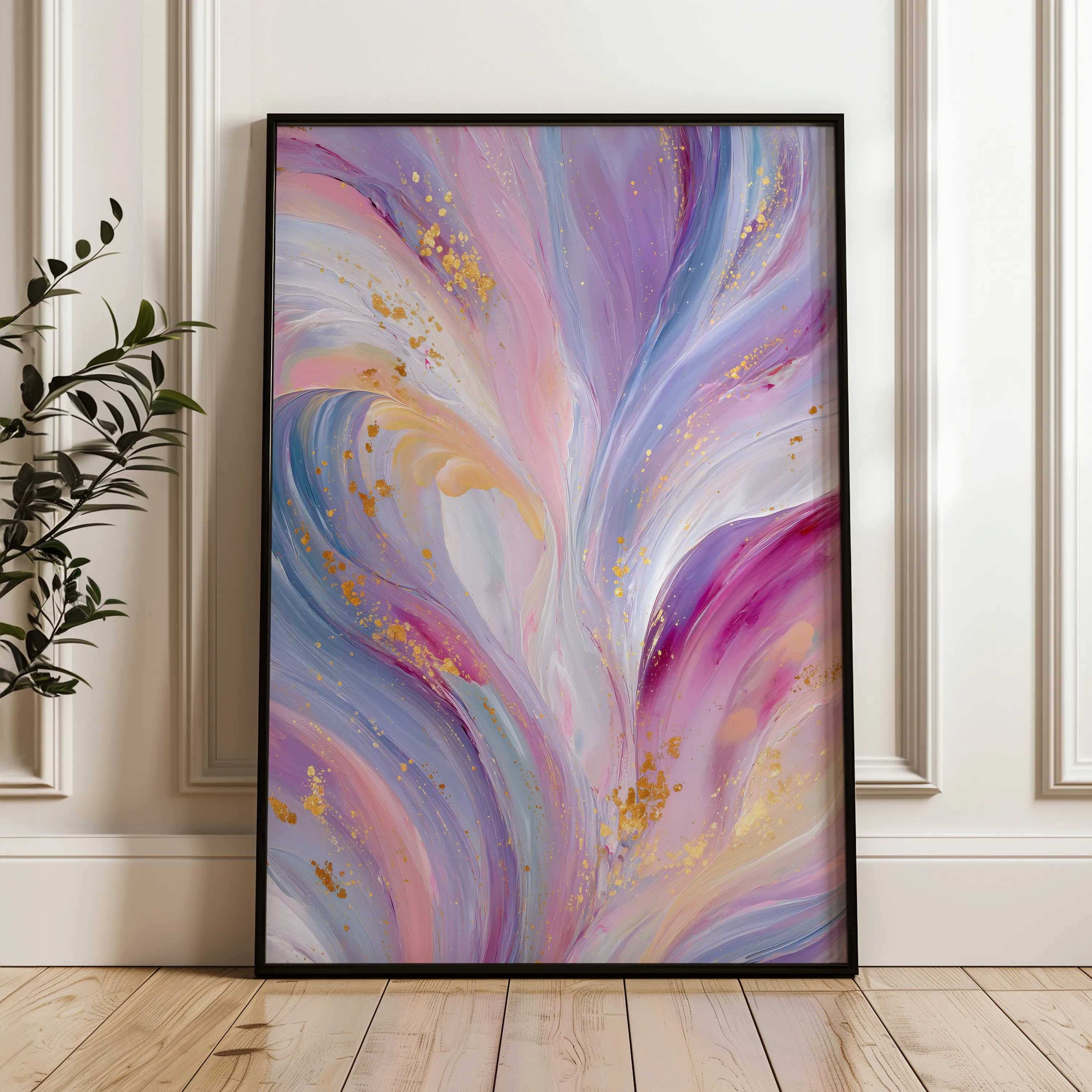Abstract 2111 Canvas Art 60 x 40 cm / Black
