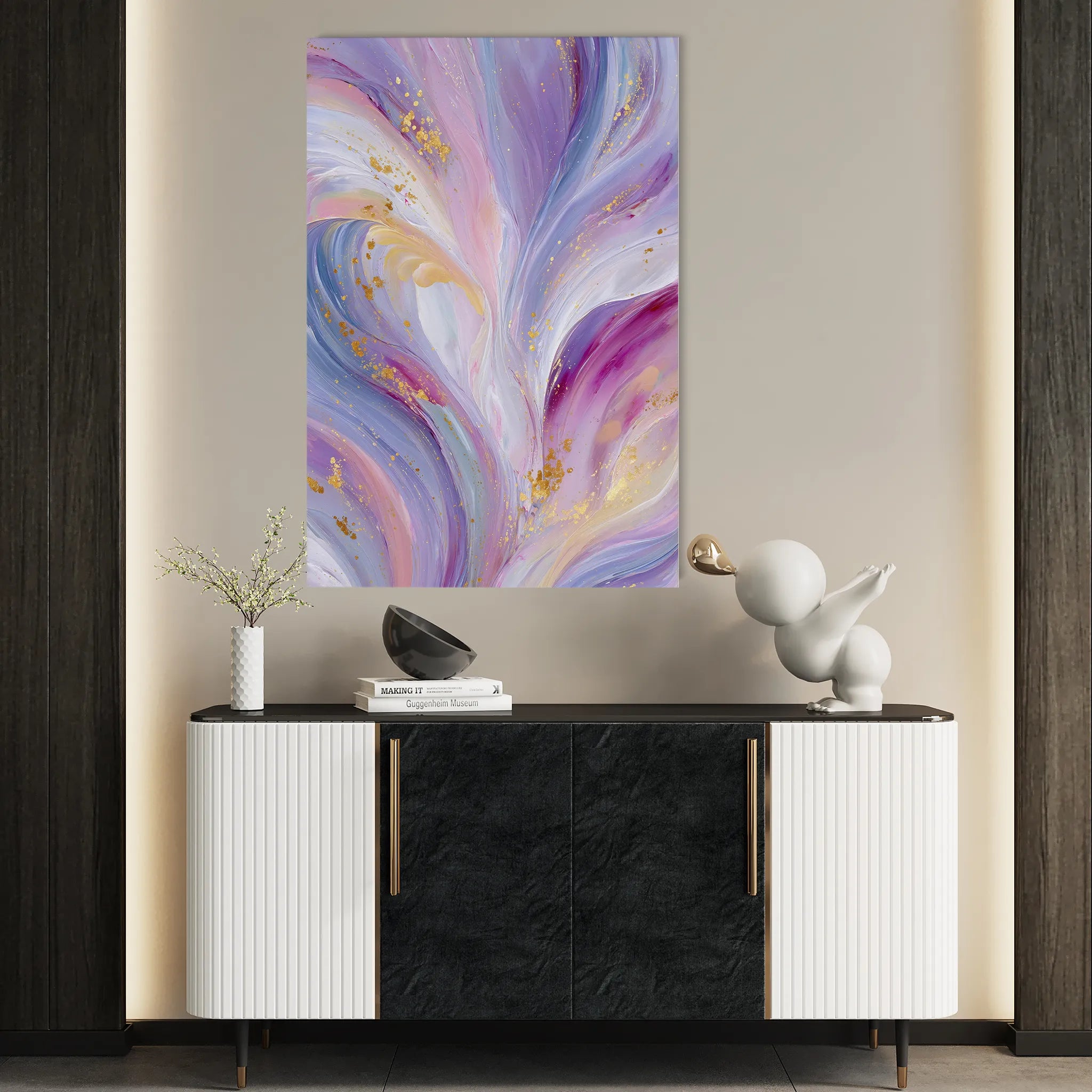 Abstract 2111 Canvas Art 60 x 40 cm / Black