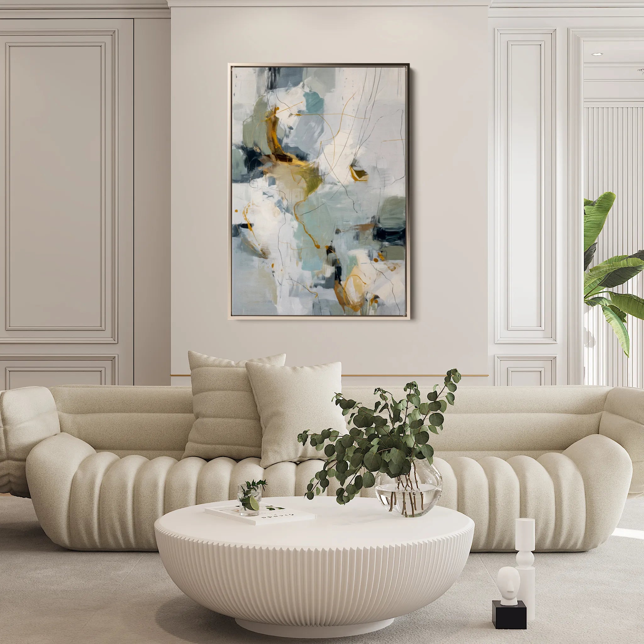 Abstract 2112 Canvas Art 60 x 40 cm / Black