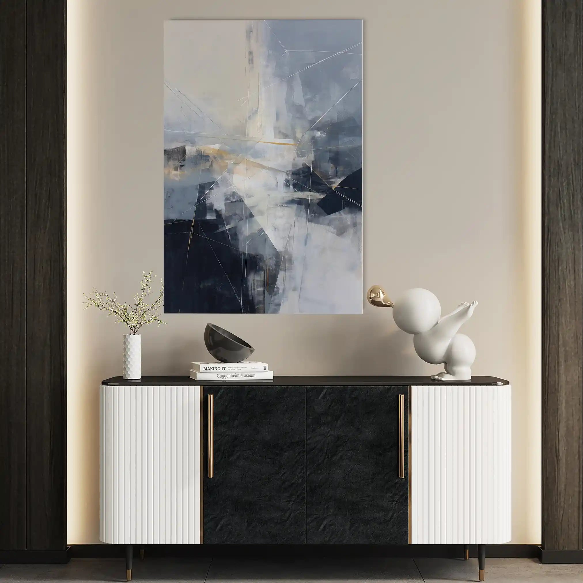Abstract 2115 Canvas Art 60 x 40 cm / Black
