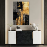 Abstract 2116 Canvas Art 60 x 40 cm / Black