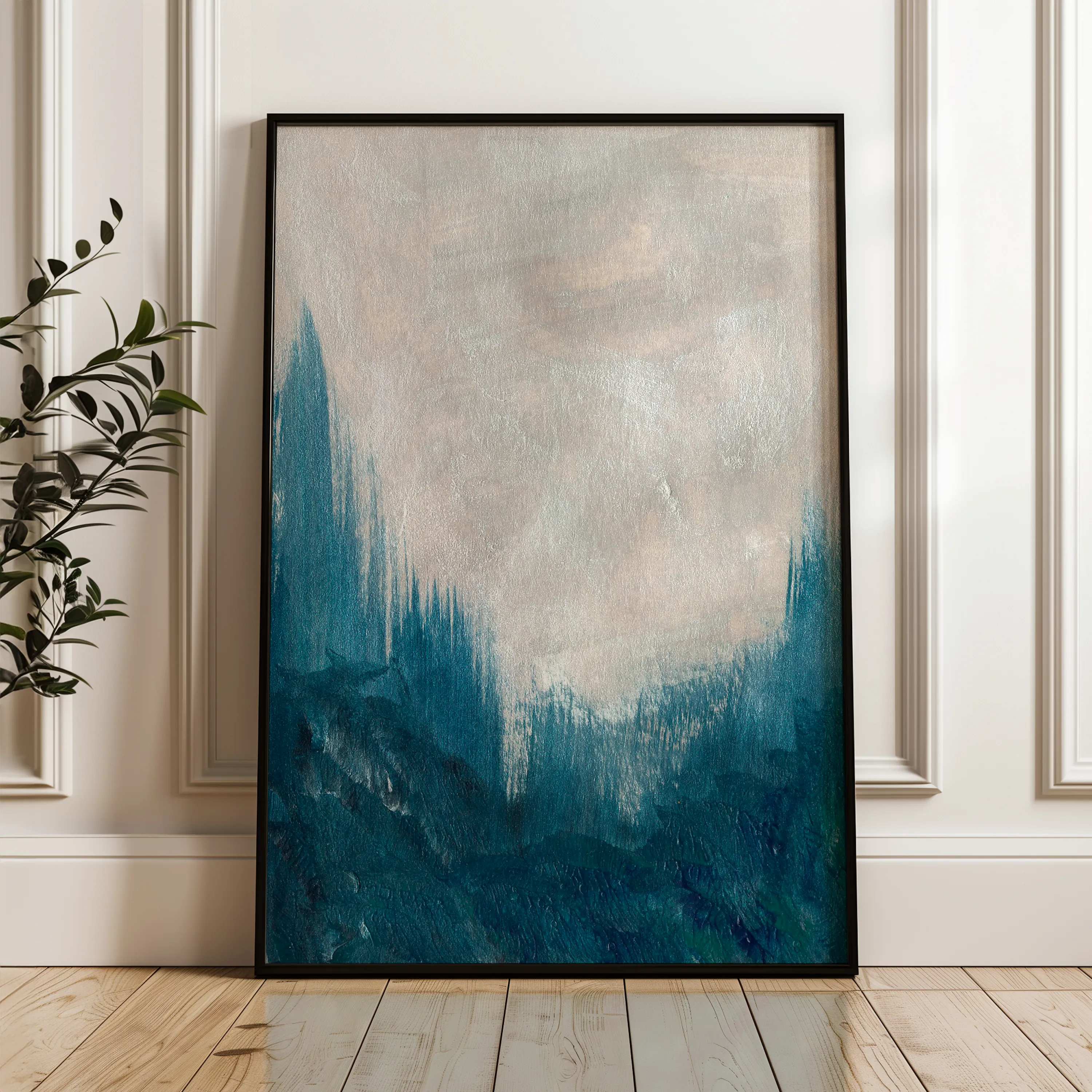 Abstract 212 Canvas Art 60 x 40 cm / Black