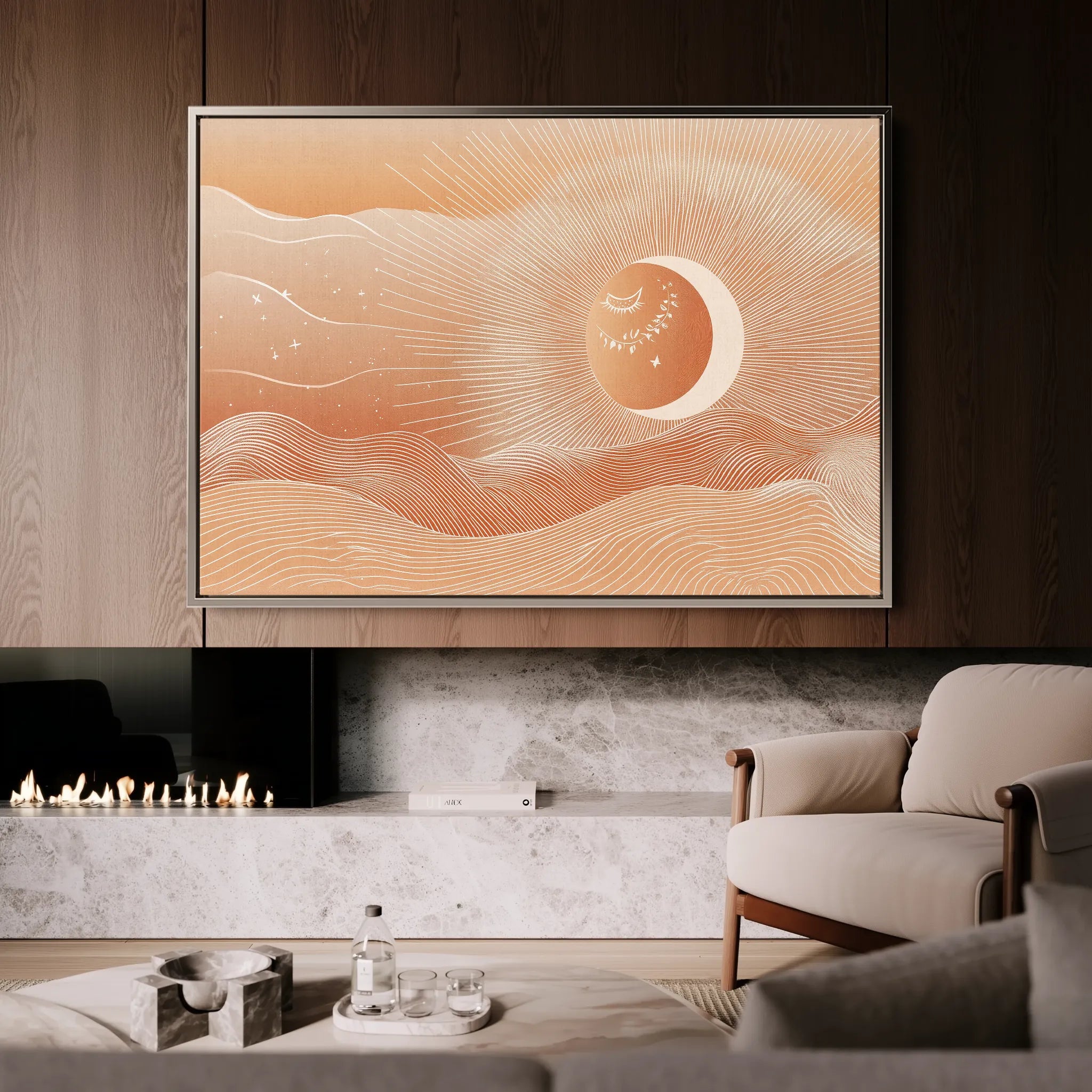 Boho 212 Canvas Art 60 x 40 cm / Black