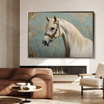Horses 212 Canvas Art 60 x 40 cm / Black