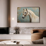 Horses 212 Canvas Art 60 x 40 cm / Black