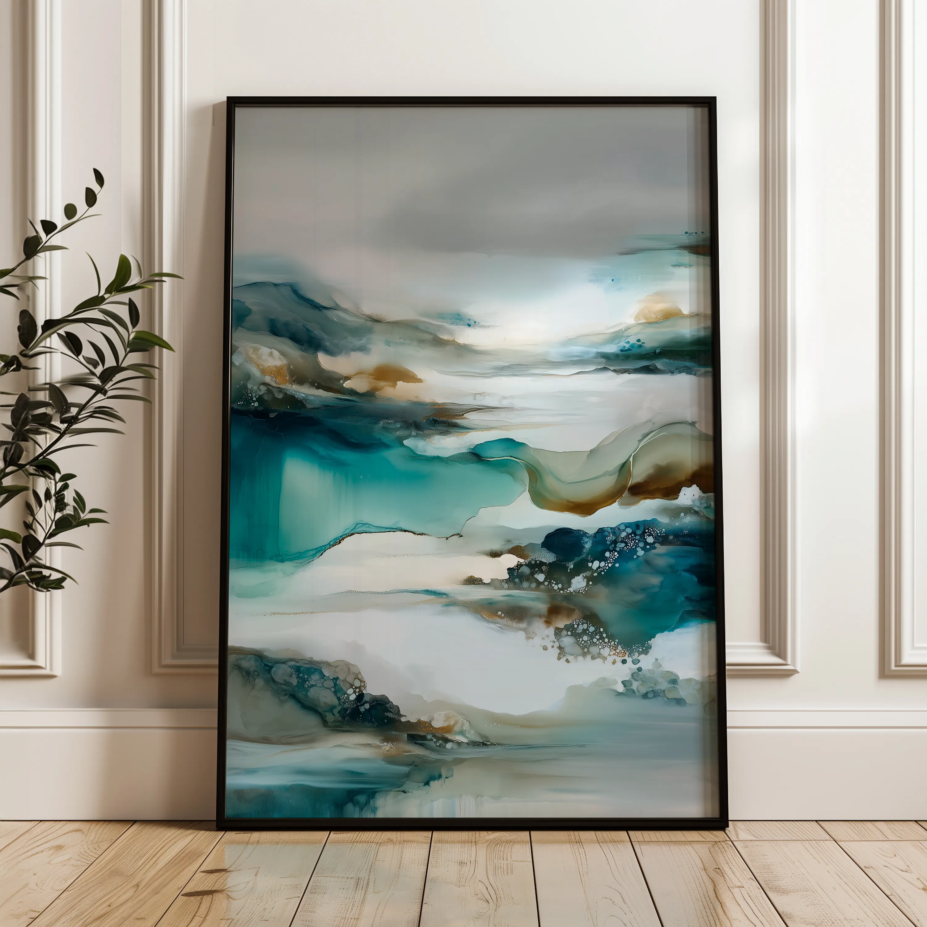 Abstract 2122 Canvas Art 60 x 40 cm / Black
