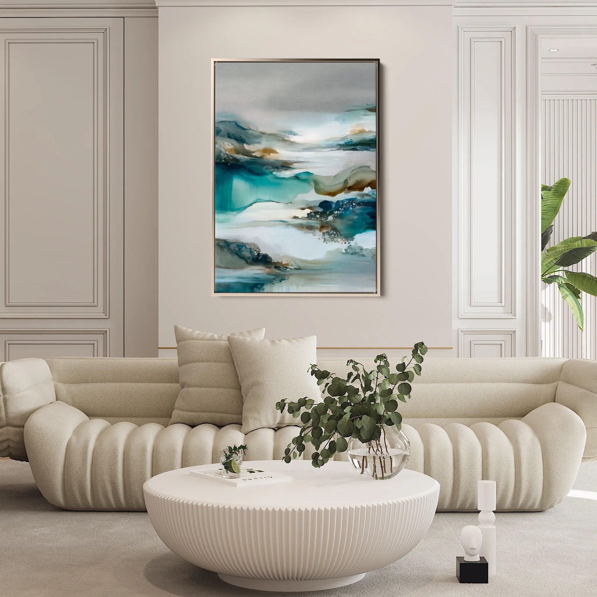 Abstract 2122 Canvas Art 60 x 40 cm / Black