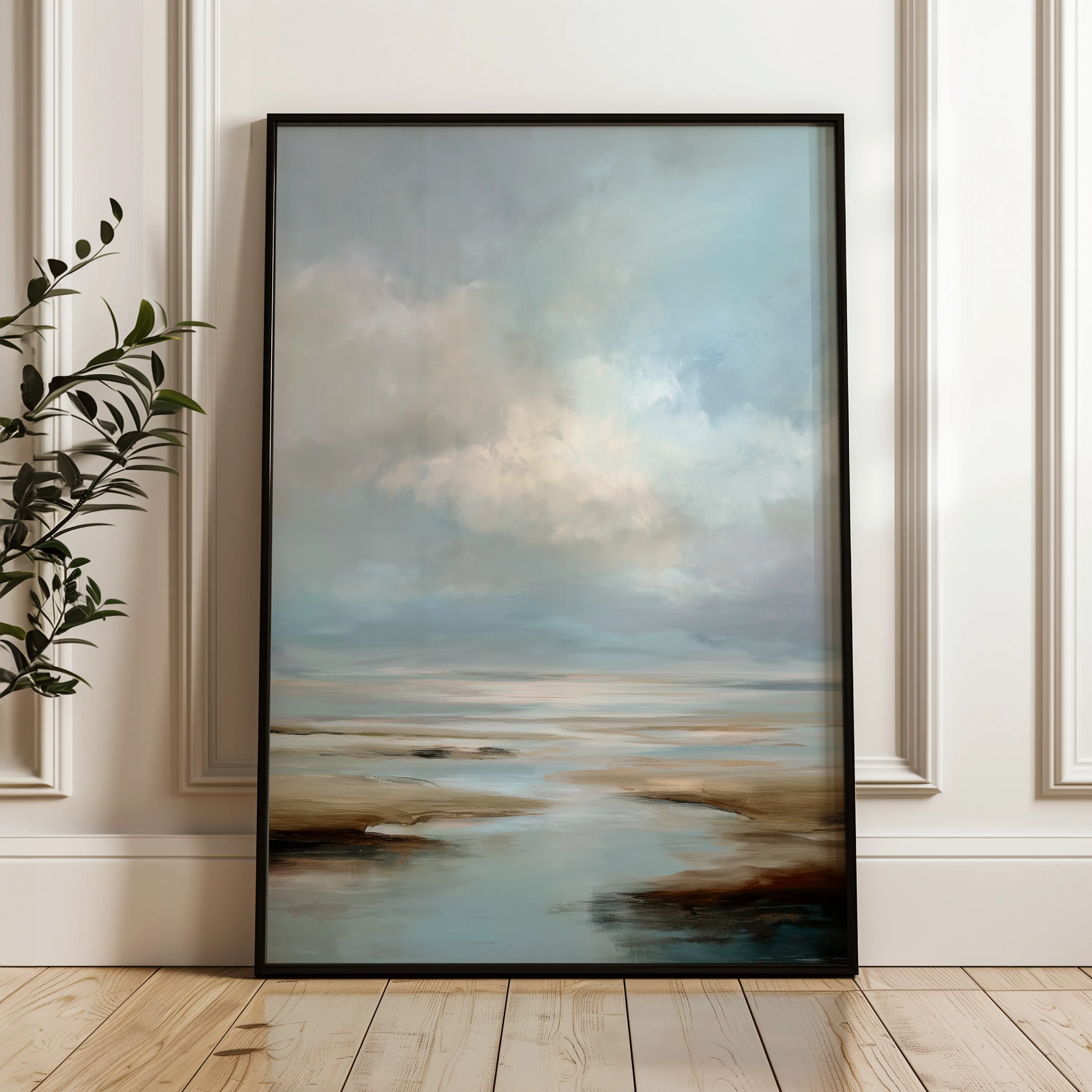 Abstract 2125 Canvas Art 60 x 40 cm / Black