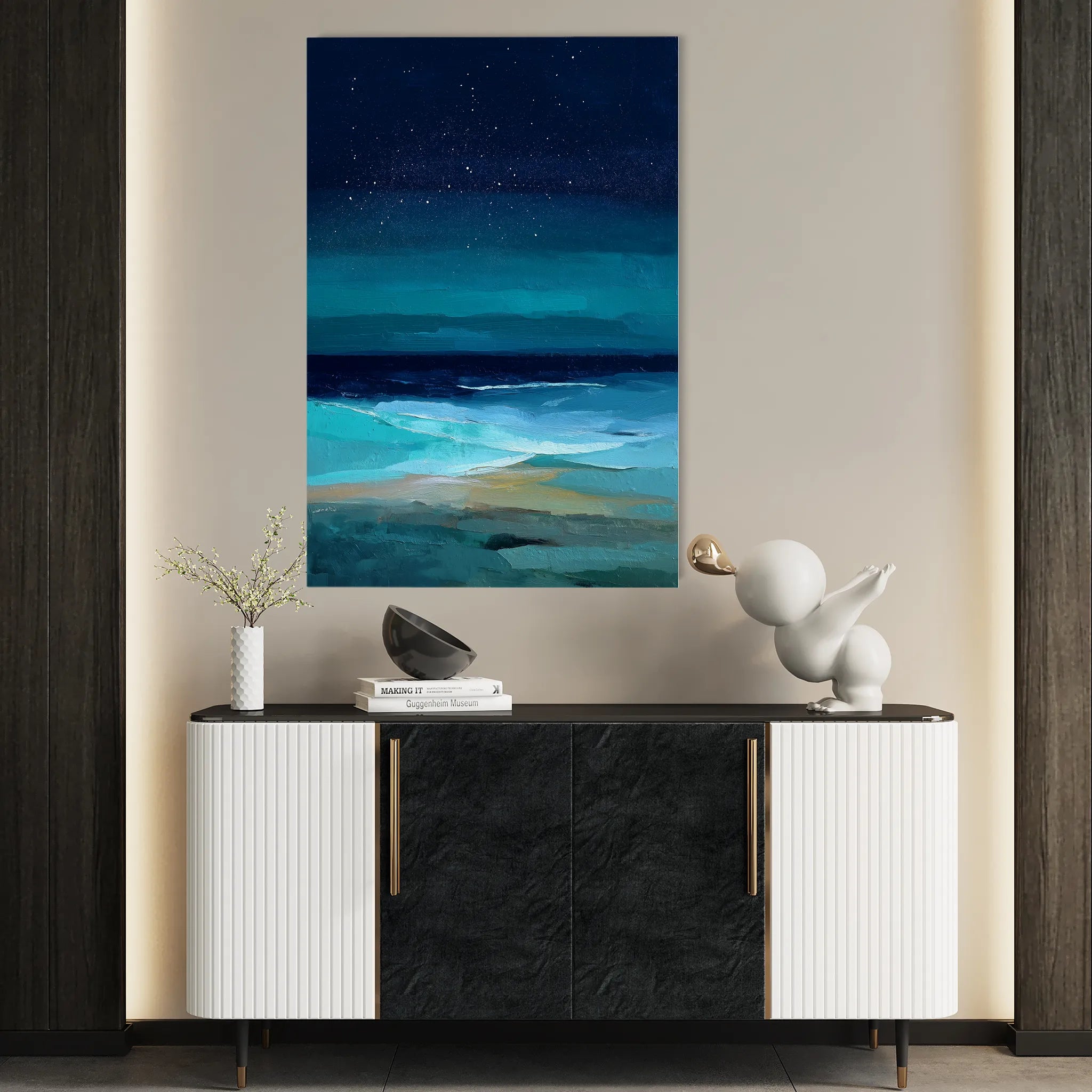 Abstract 2127 Canvas Art 60 x 40 cm / Black