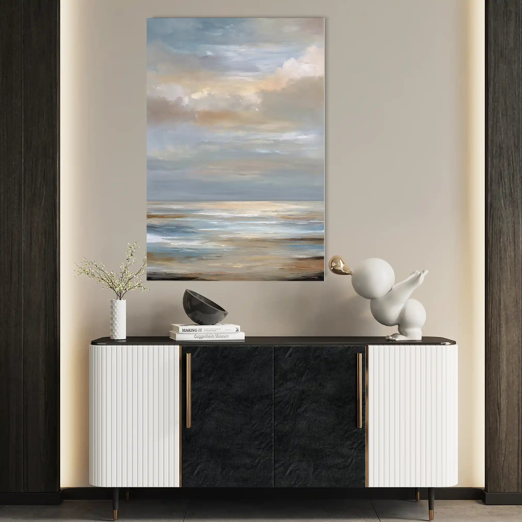 Abstract 2129 Canvas Art 60 x 40 cm / Black
