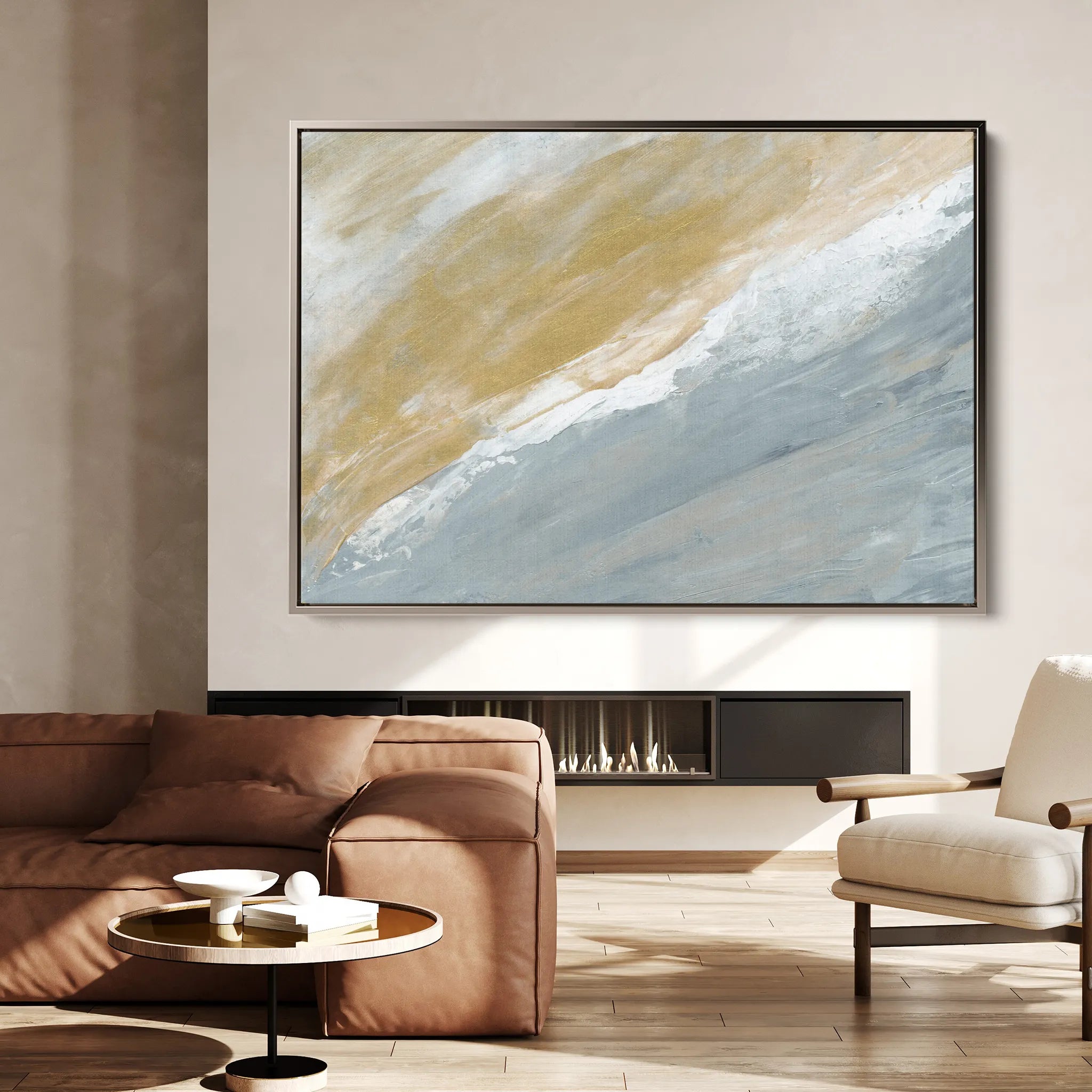 Abstract 213 Canvas Art 60 x 40 cm / Black