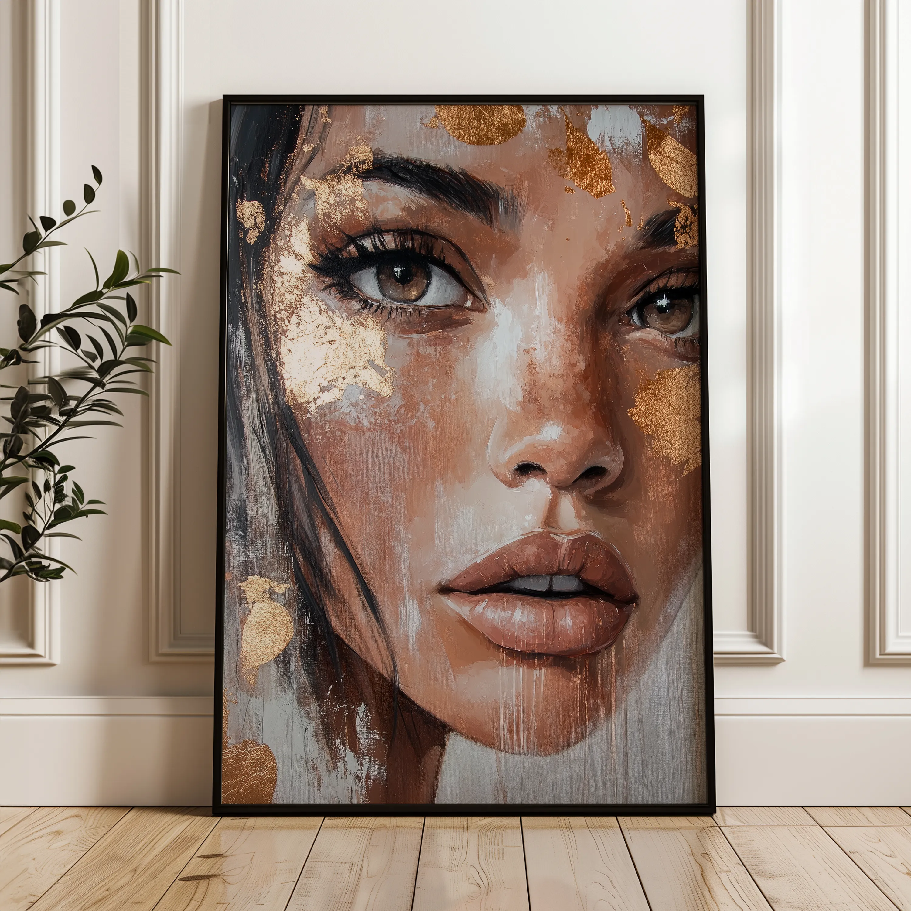 Portrait 213 Canvas Art 60 x 40 cm / Black